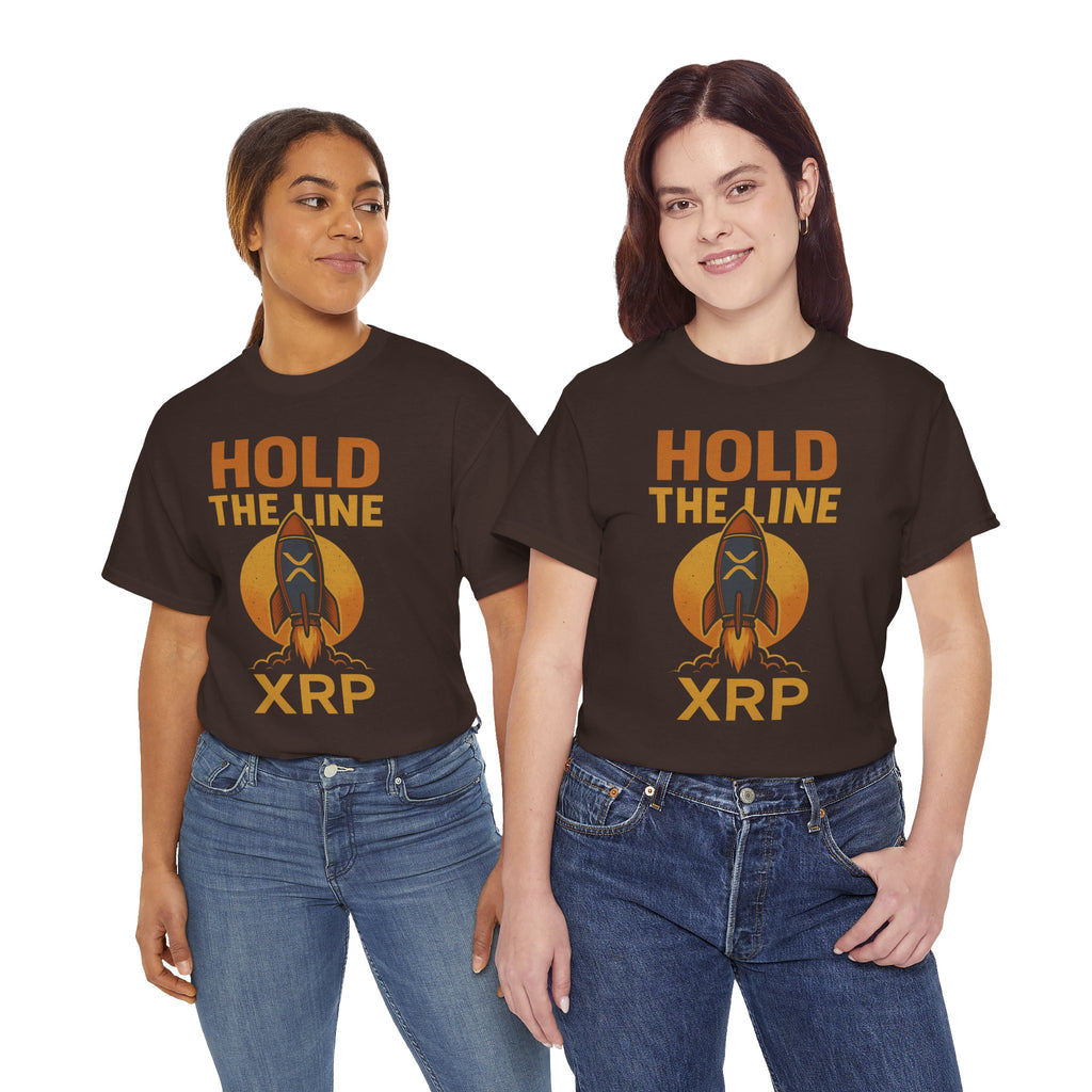XRP Hold The Line Rocket Tee — Crypto Investor T‑Shirt
