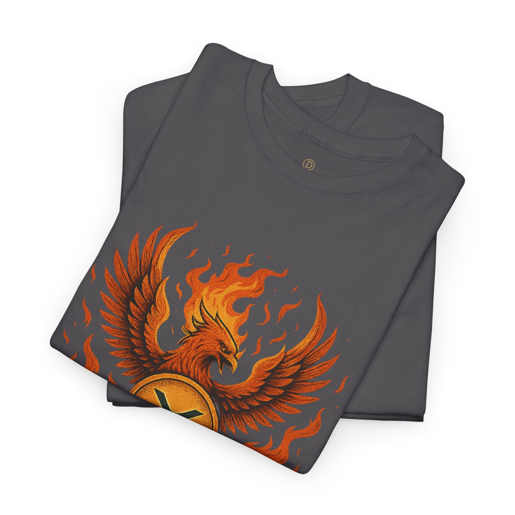 Phoenix Coin T‑Shirt — Fiery Phoenix Crypto Logo Tee