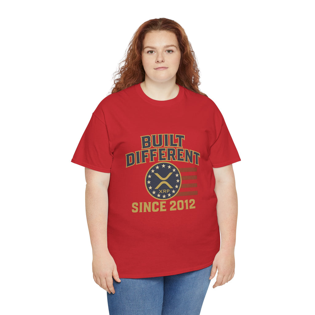 Built Different Since 2012 T-Shirt — American Flag Vintage Crew Tee