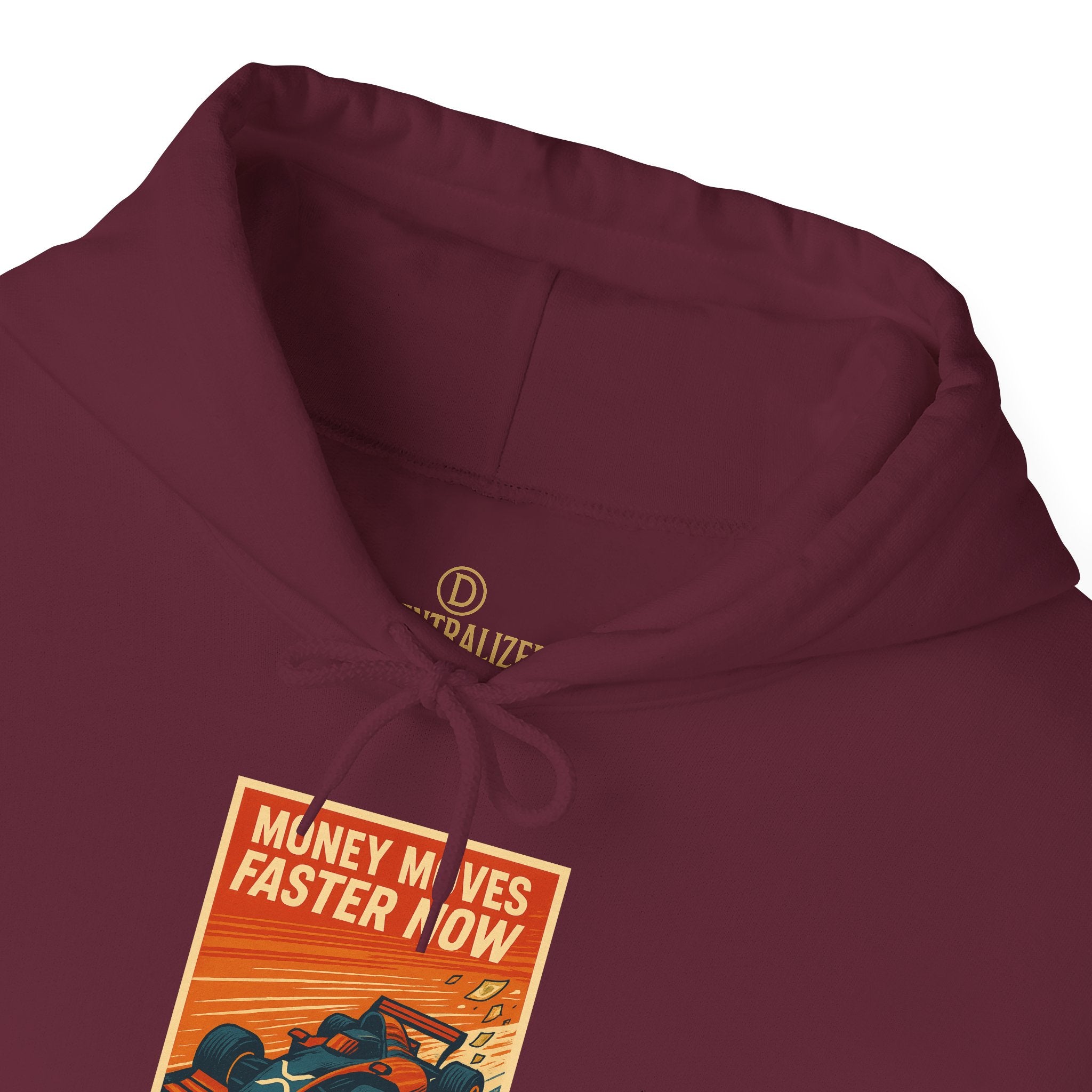XRP 'Money Moves Faster Now' Hoodie – Crypto Retro Graphic Pullover