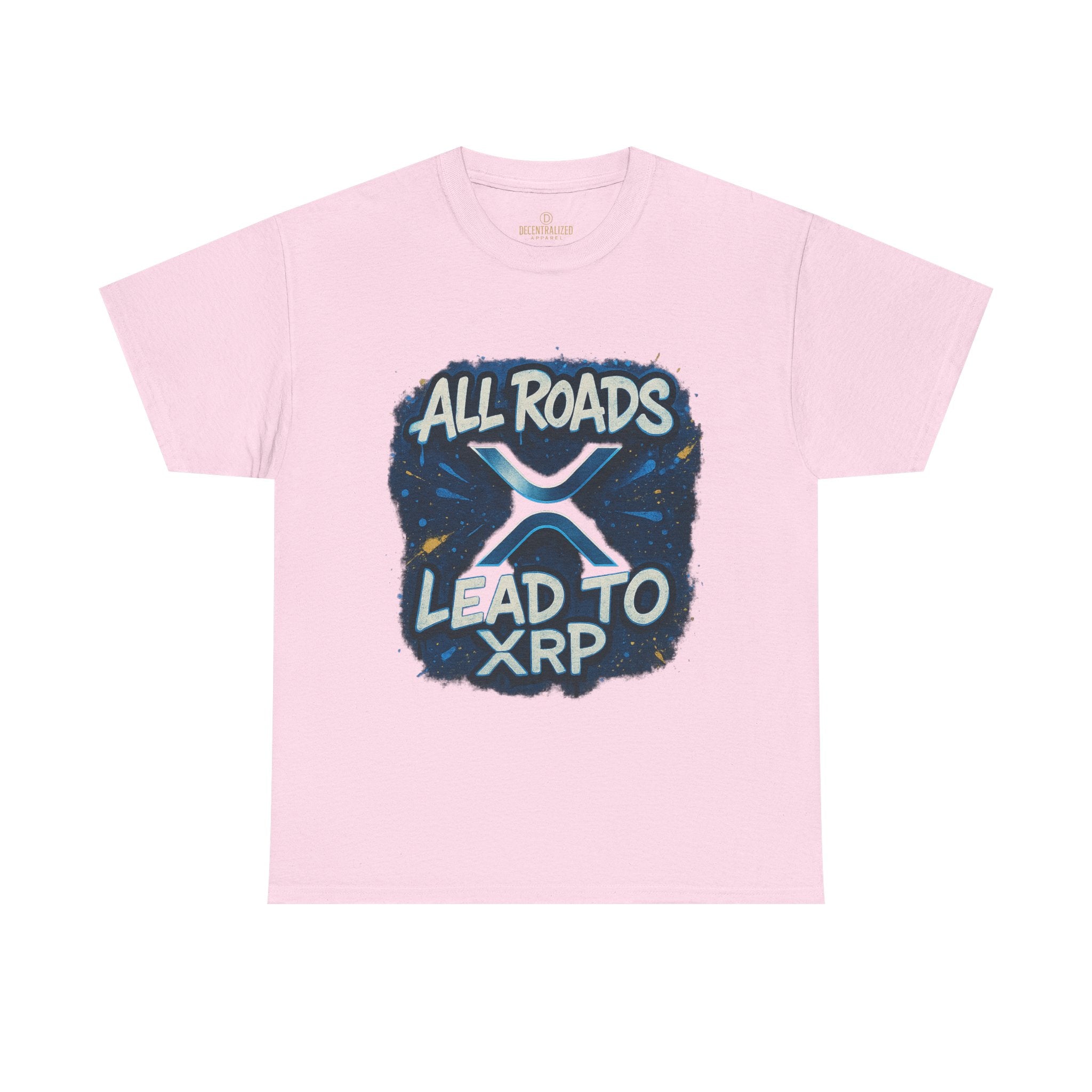 XRP Crypto T-Shirt — "All Roads Lead to XRP" Graphic Tee