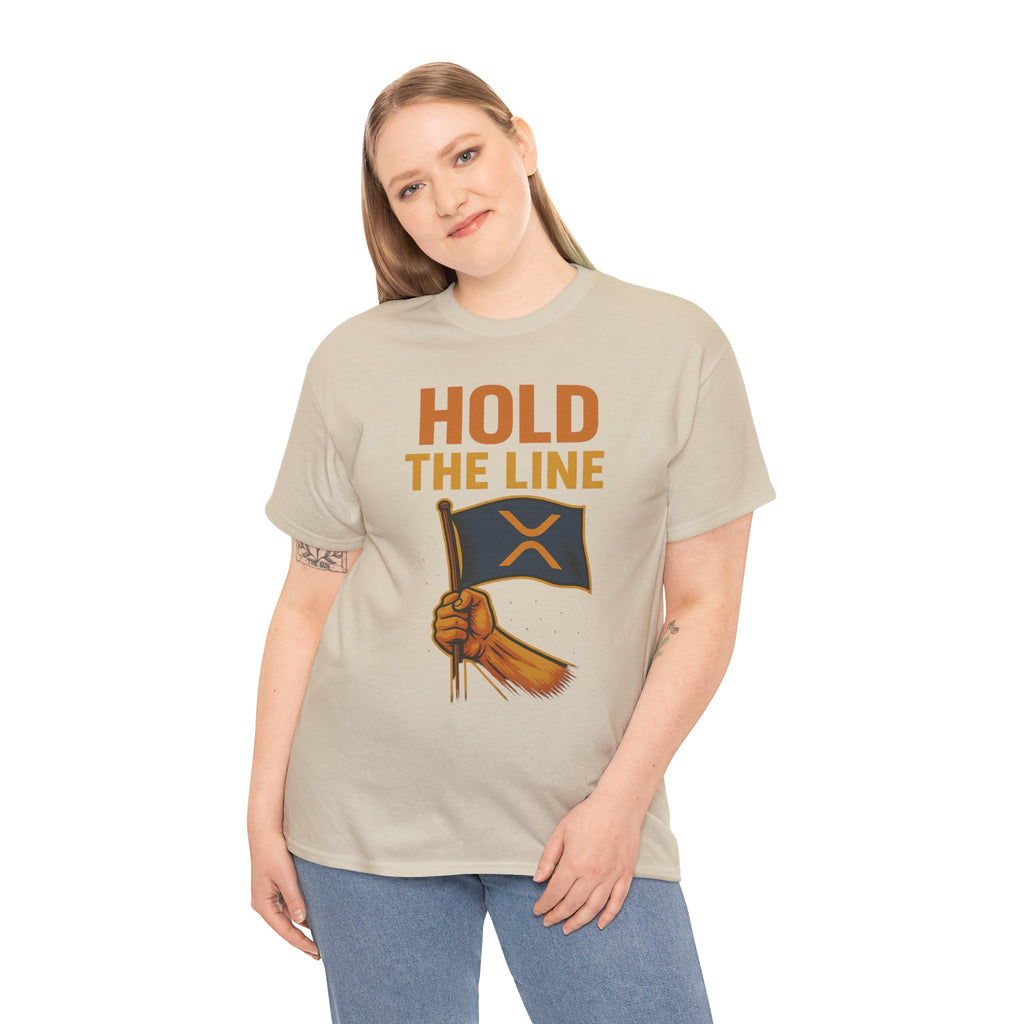 Hold The Line Tee — Bold Flag Graphic Cryptocurrency XRP Shirt