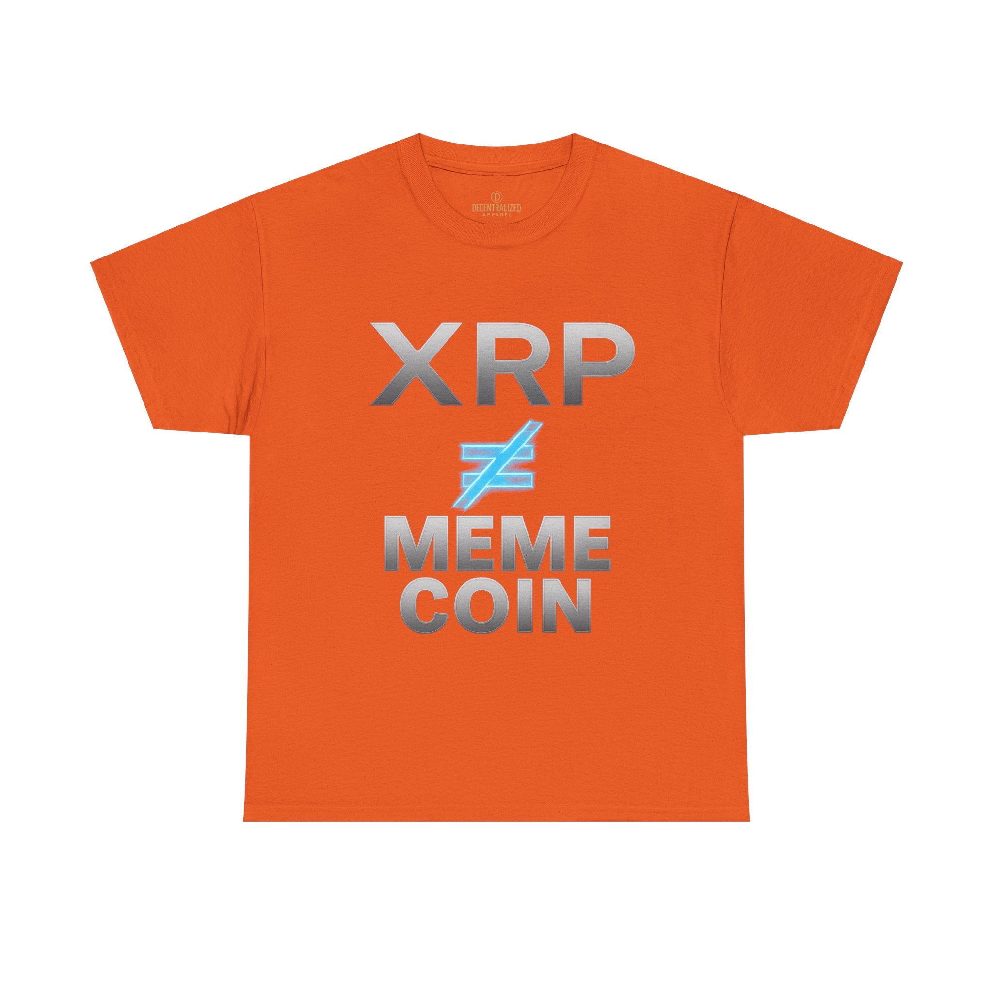 XRP ≠ Meme Coin T-Shirt — Crypto Investor Statement Tee