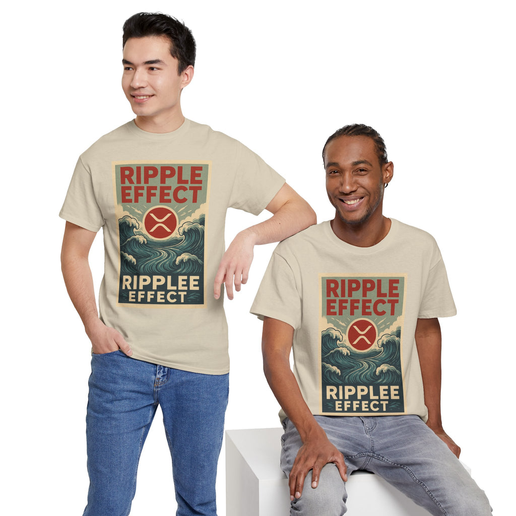 Ripple Effect Tee — Vintage Wave XRP Crypto Graphic T-Shirt