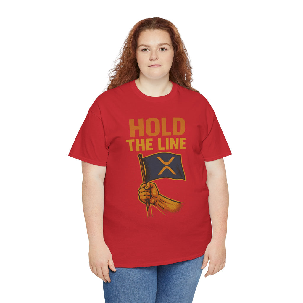 Hold The Line Tee — Bold Flag Graphic Cryptocurrency XRP Shirt