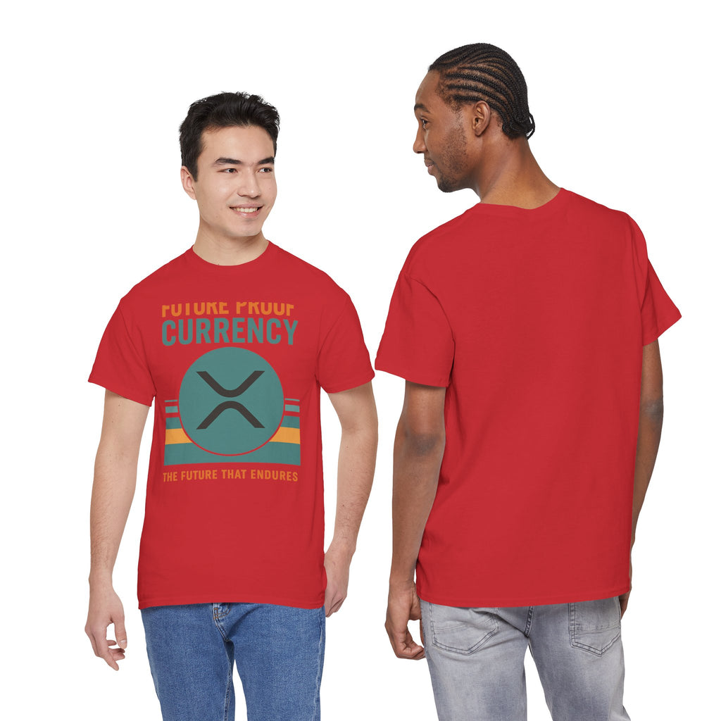 RIPPLE XRP 'Future Proof Currency' Graphic Tee — Crypto Retro Logo Shirt