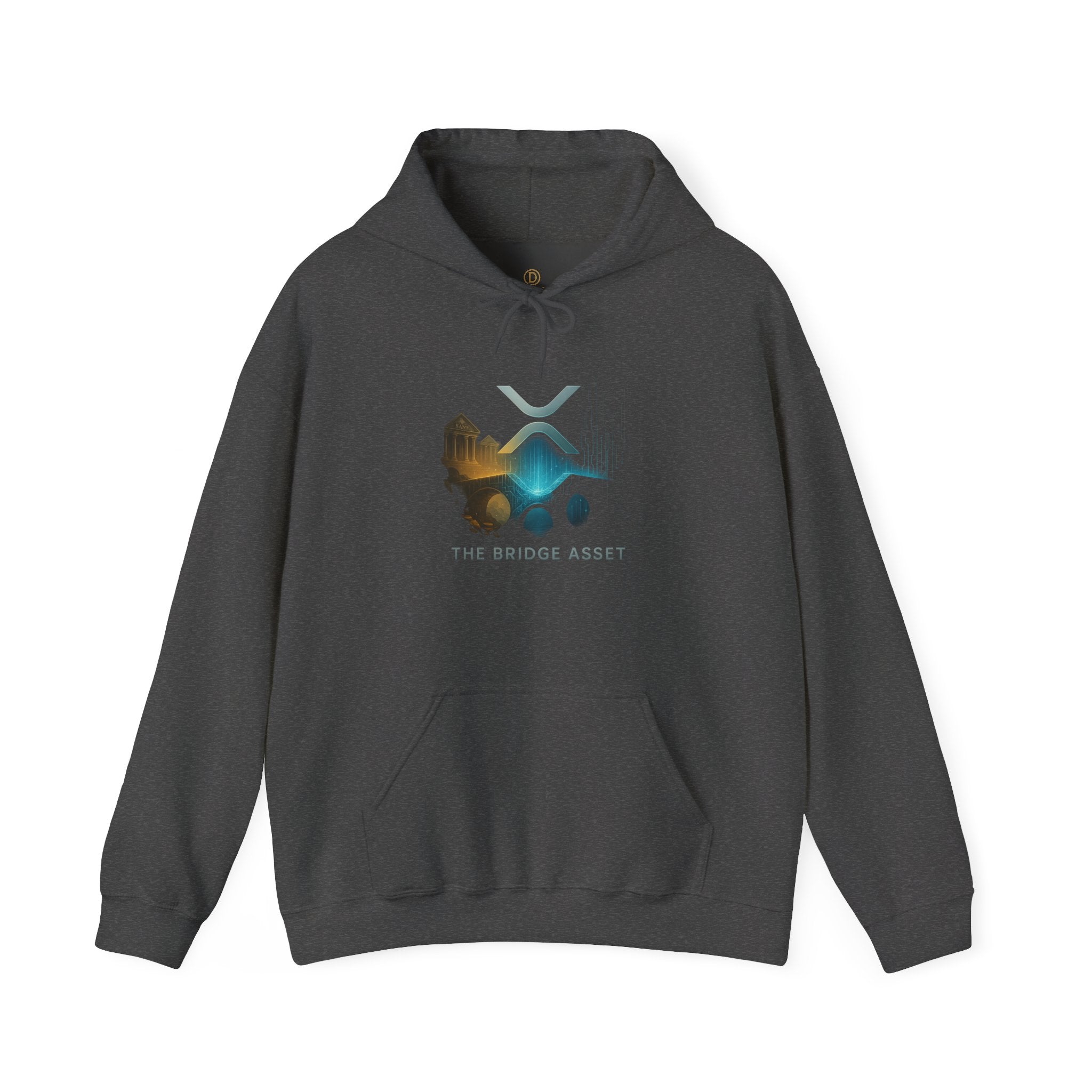 Bridge Asset Logo Hoodie — Minimal Crypto XRP Design