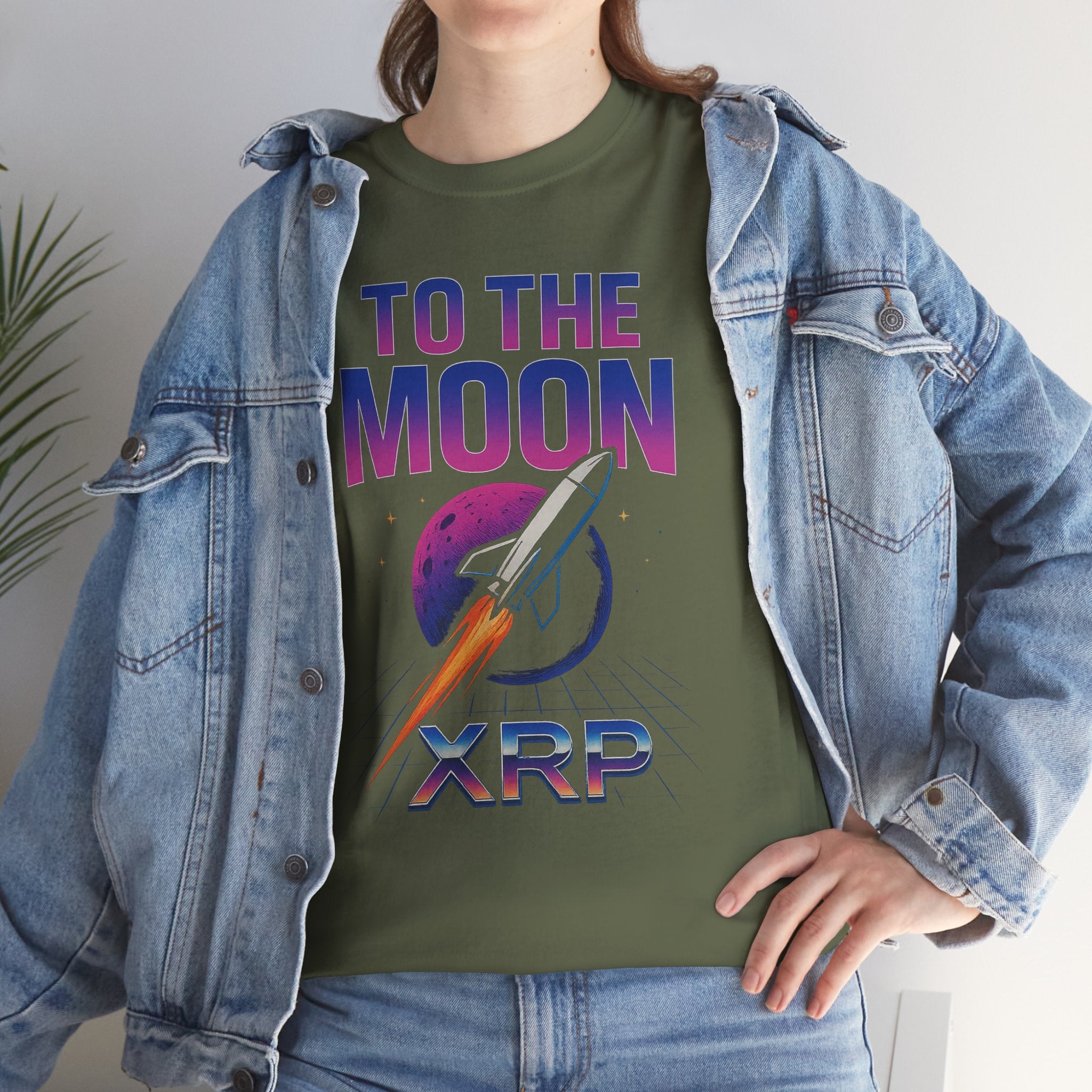 XRP 'To The Moon' T-Shirt — Crypto Investor Rocket Tee