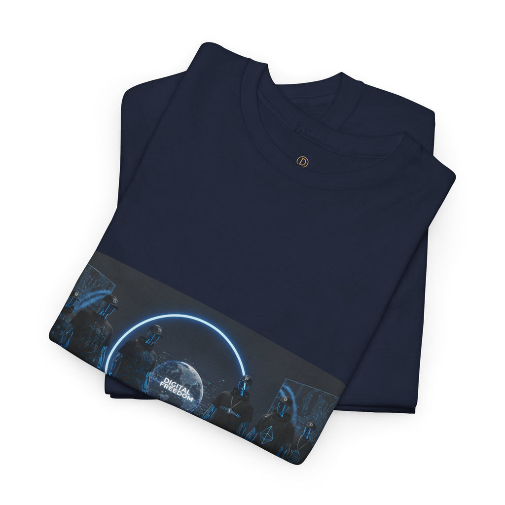 Sci‑Fi Portal Graphic Tee — Futuristic Neon Crew T-Shirt