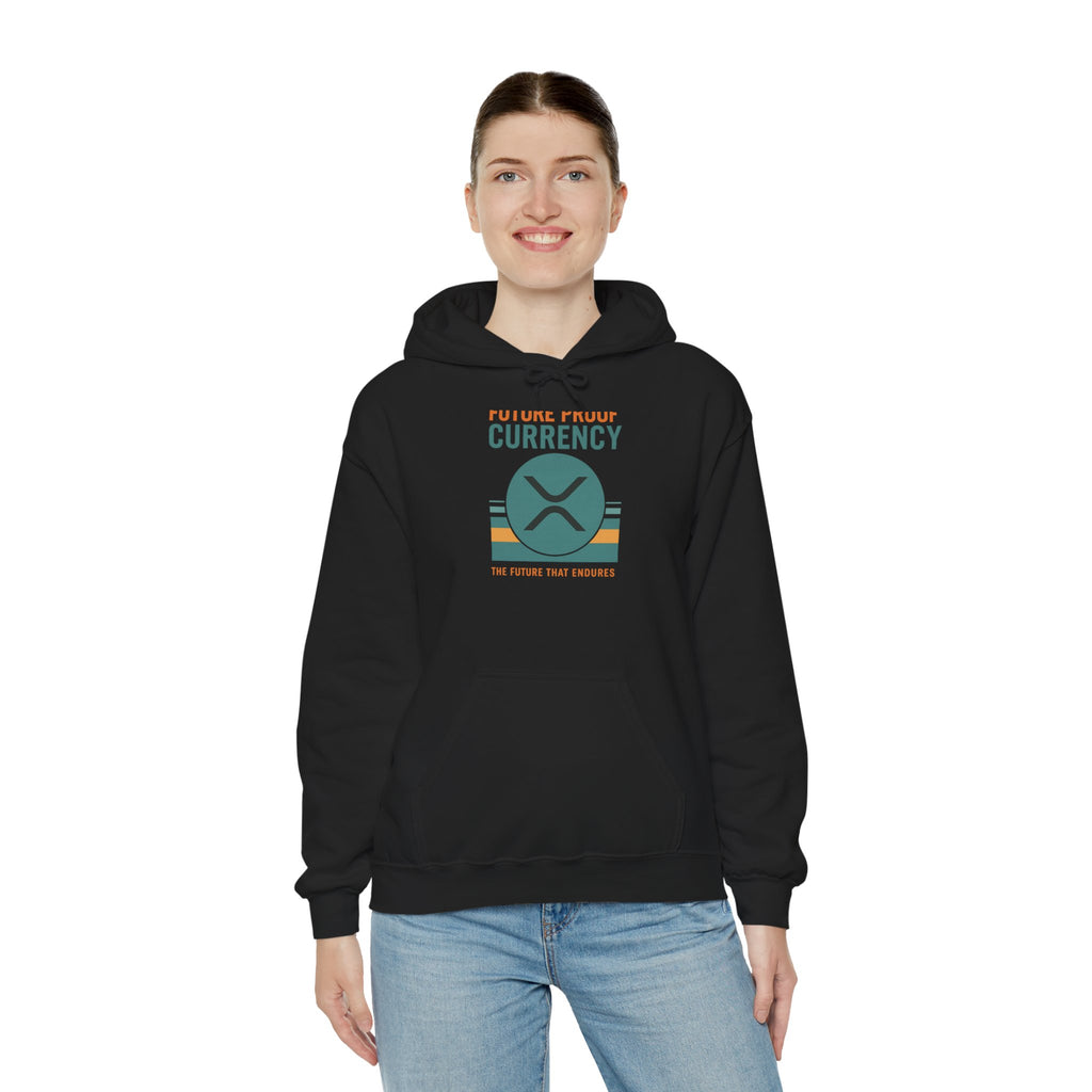 Ripple Crypto Hoodie – “Future Proof Currency” Retro Logo Sweatshirt