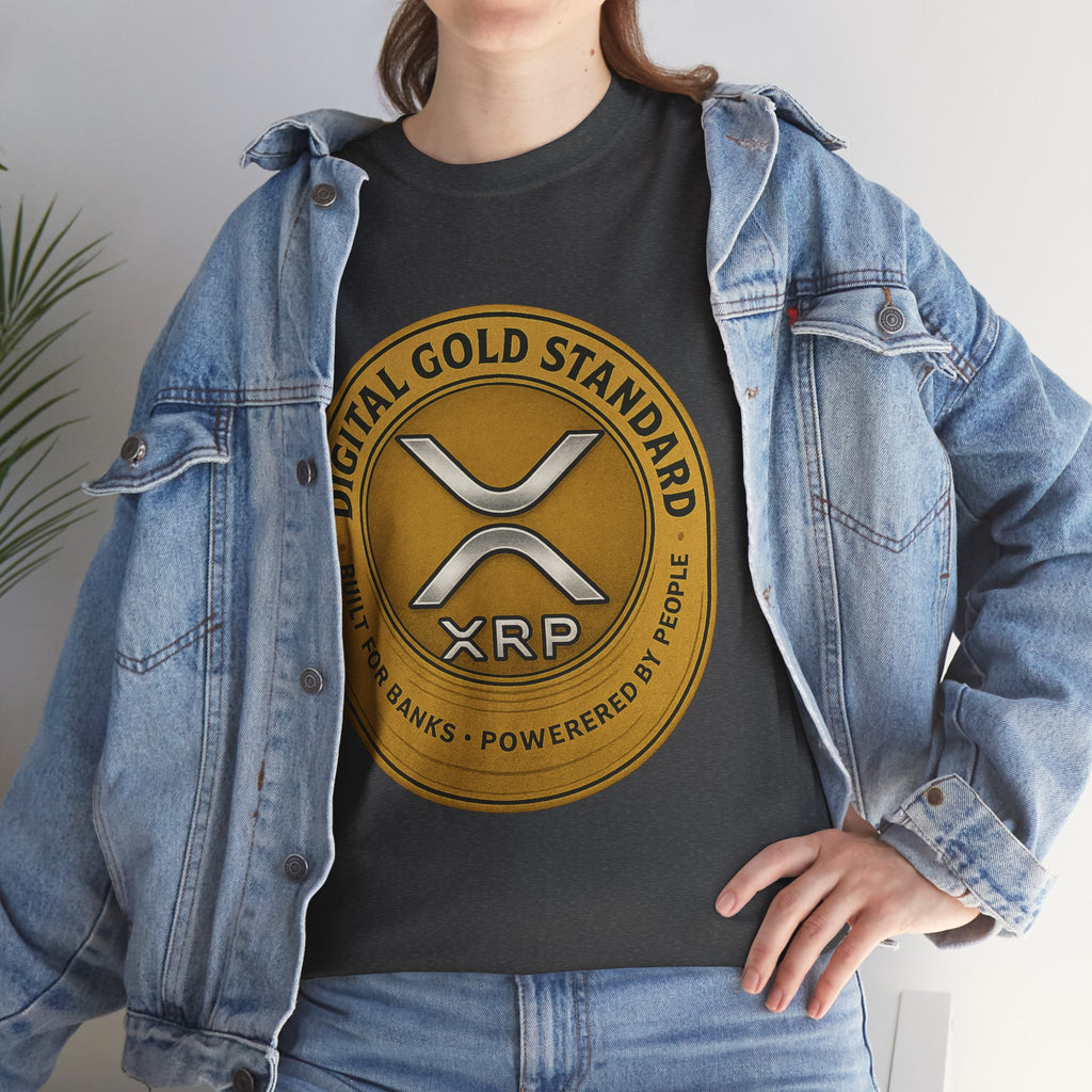 XRP Digital Gold Tee – Cryptocurrency Logo Shirt
