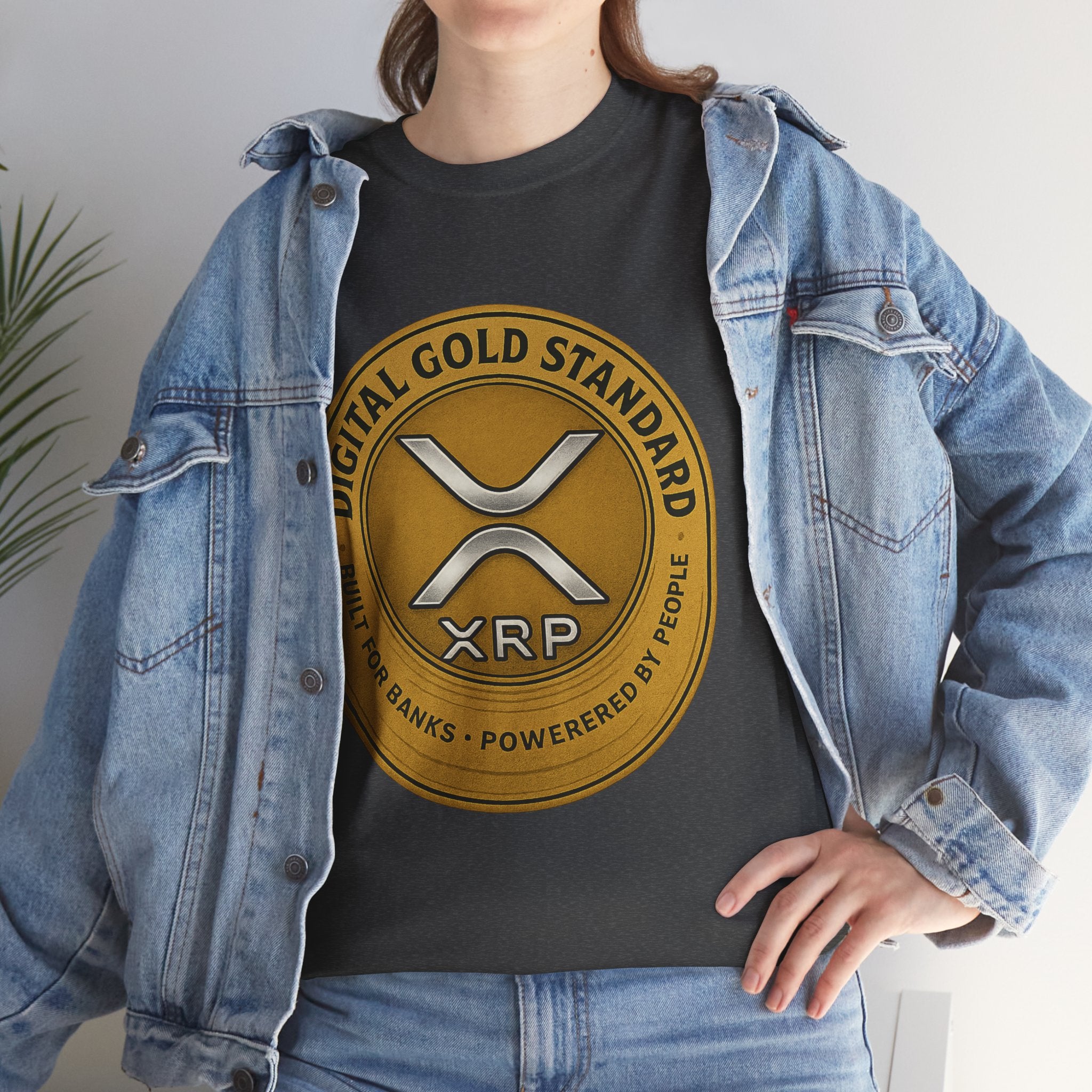 XRP Digital Gold Tee – Cryptocurrency Logo Shirt