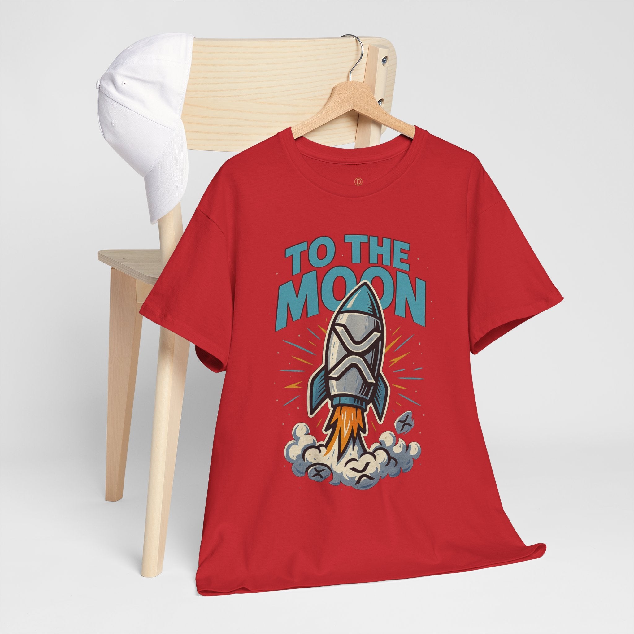 To The Moon Rocket T-Shirt — Space Graphic Tee for Crypto & Space Enthusiasts