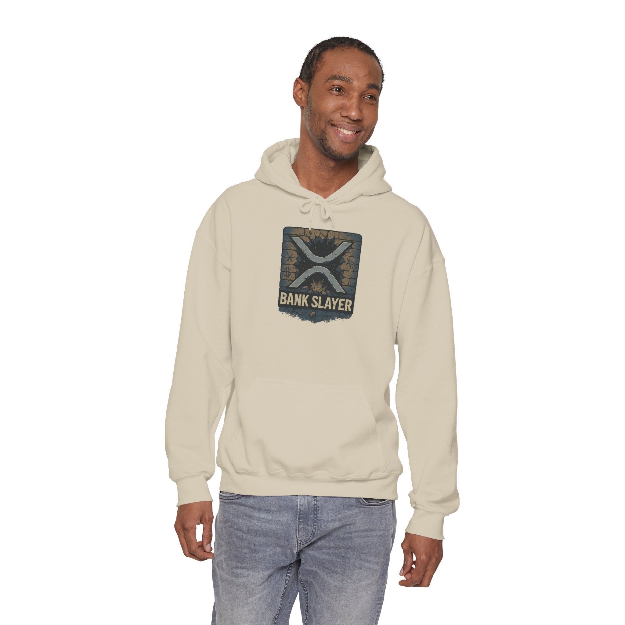 Bank Slayer Hoodie - Vintage Tactical Crest Graphic Sweatshirt
