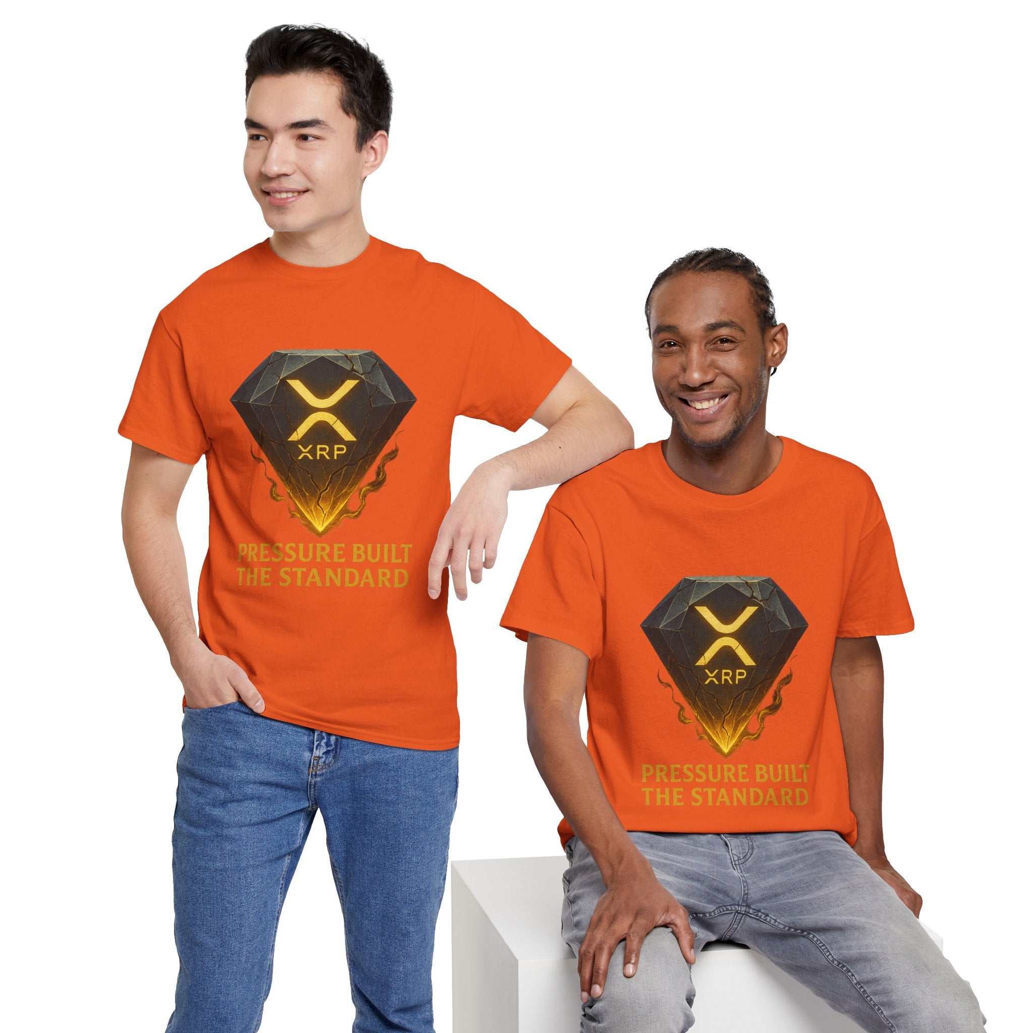 XRP Diamond Tee — "Pressure Built The Standard" Crypto Graphic T‑Shirt