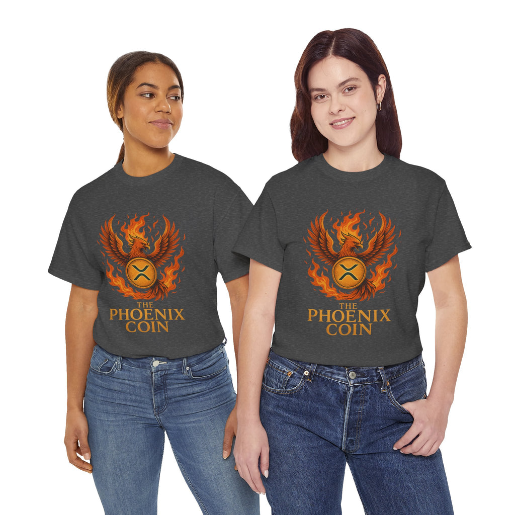 Phoenix Coin T‑Shirt — Fiery Phoenix Crypto Logo Tee