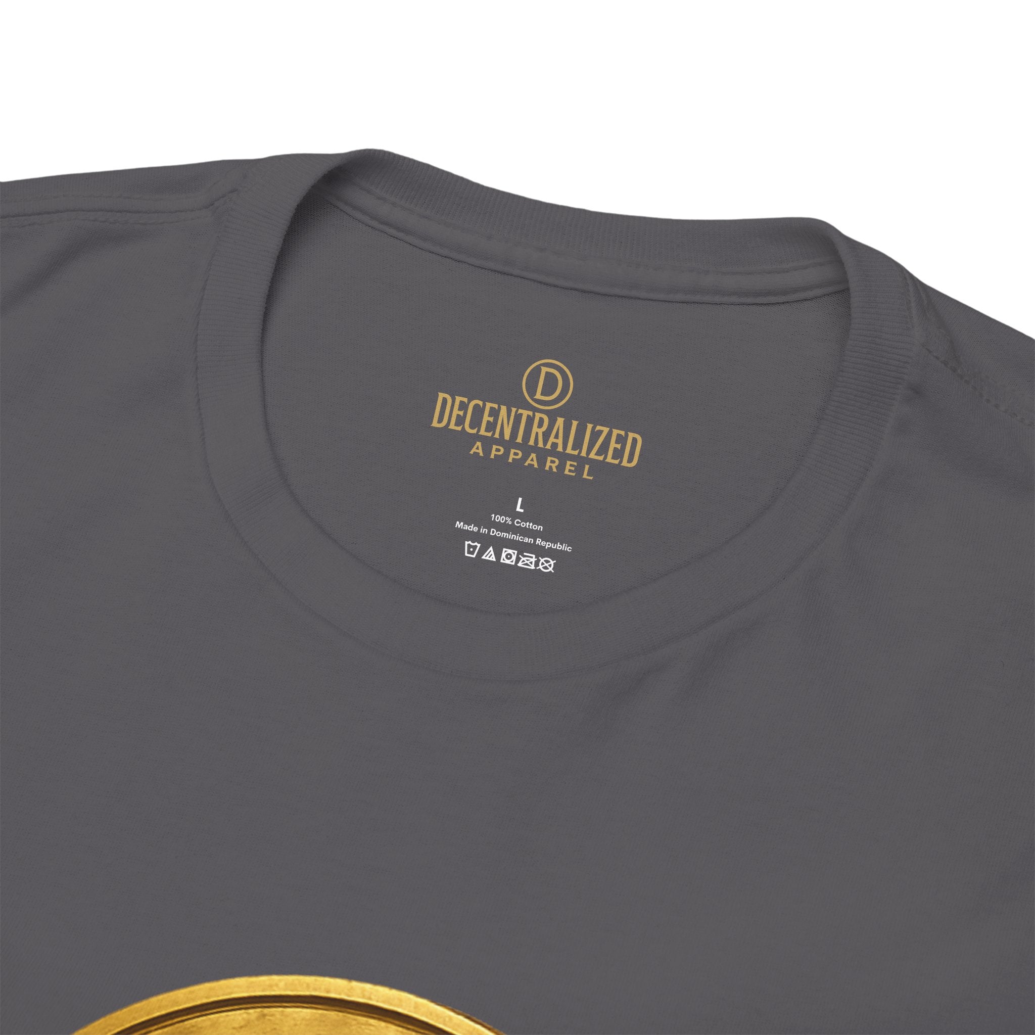 XRP Ledger Trophy T‑Shirt – Gold Ripple Coin on Pedestal Crypto Tee