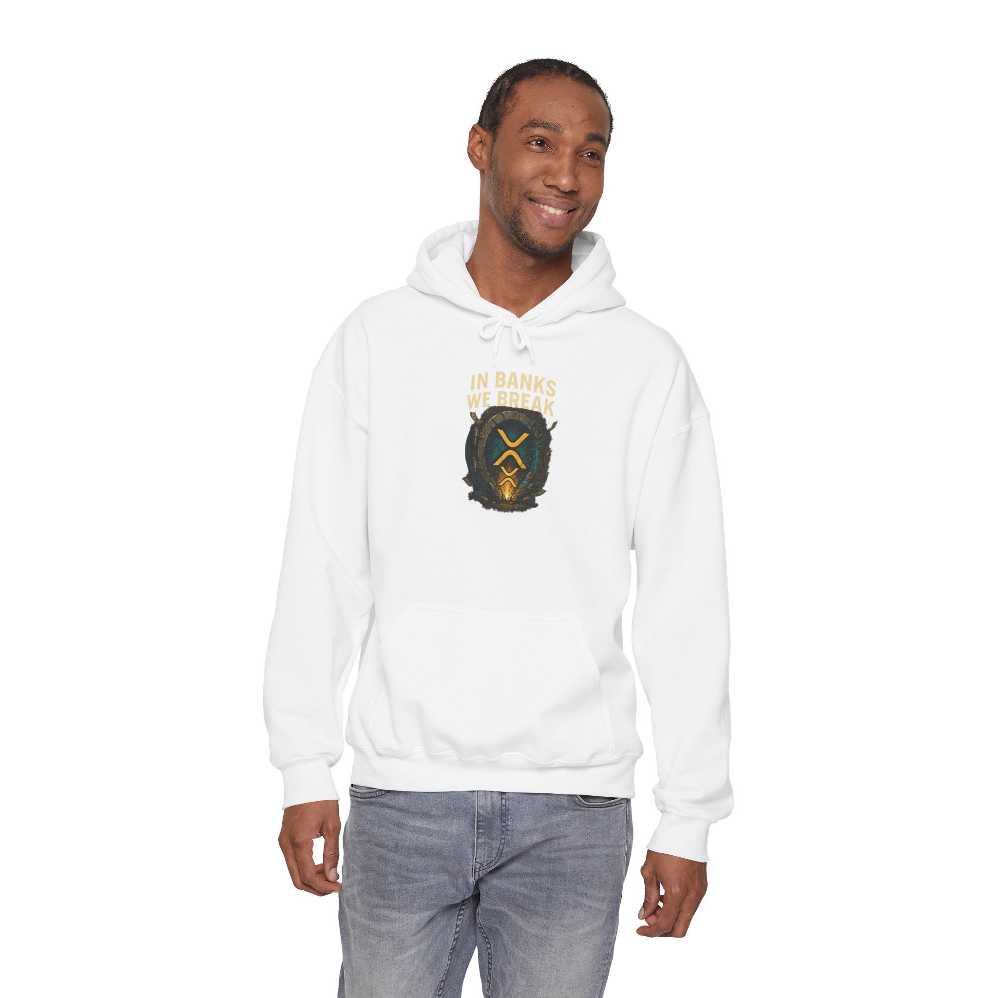 Hoodie — 'In Banks We Trust' Crest Pullover