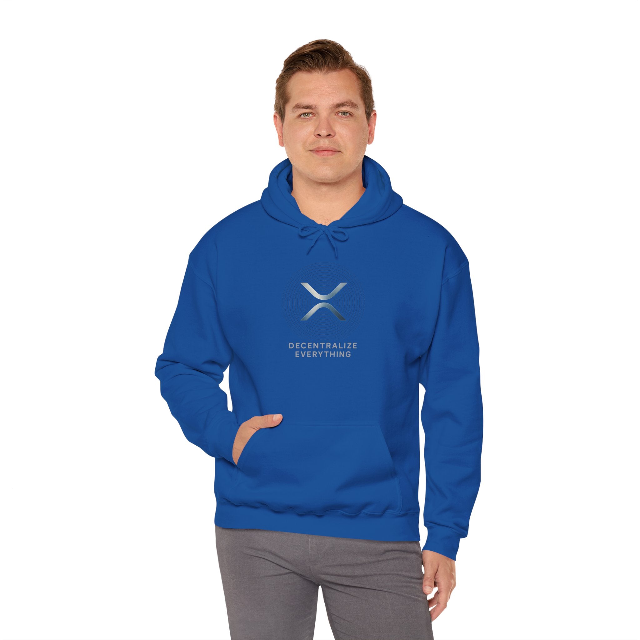 XRP 'Decentralize Everything' Hoodie — Minimal Crypto Logo Pullover