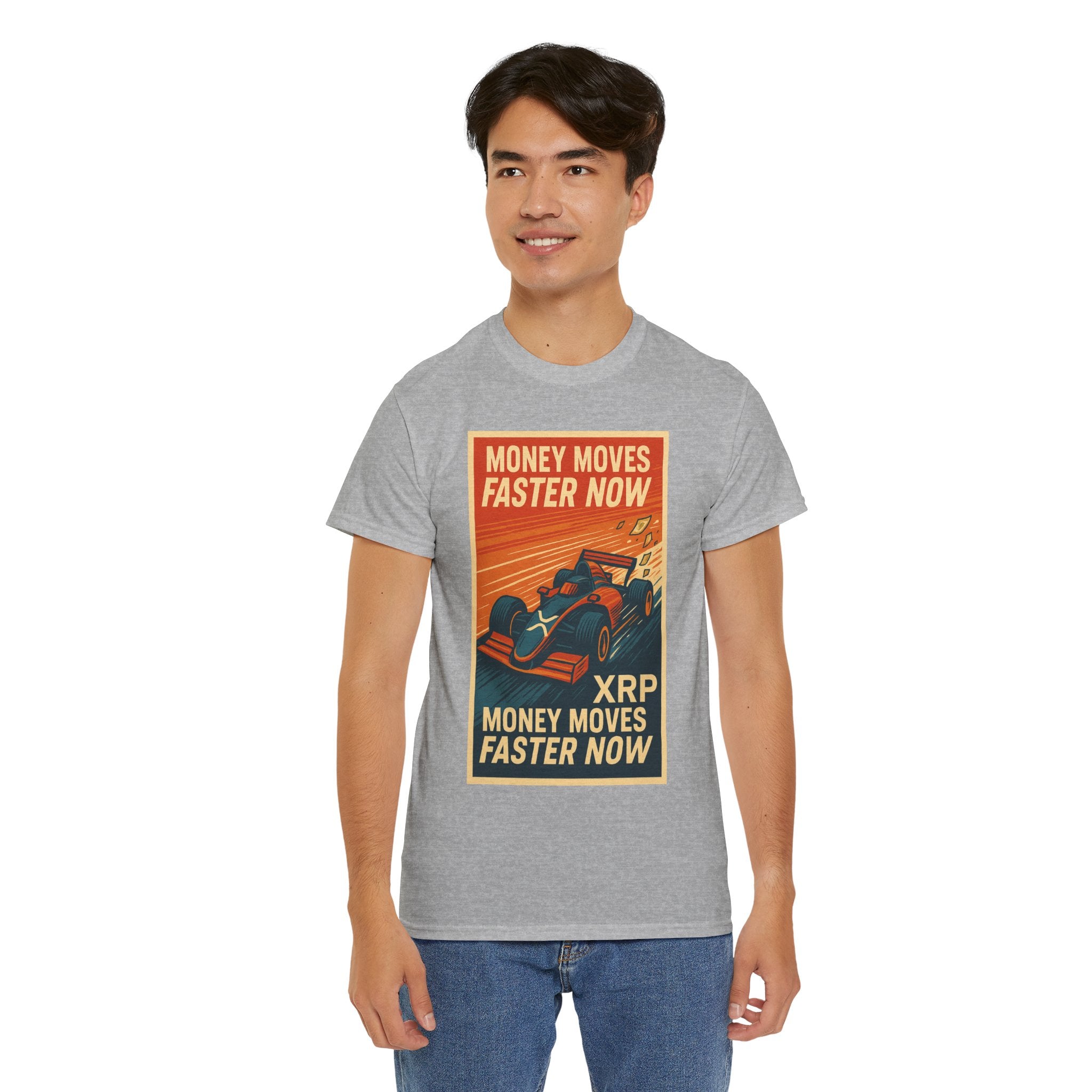 XRP 'Money Moves Faster Now' Racing Tee — Crypto Enthusiast T-Shirt