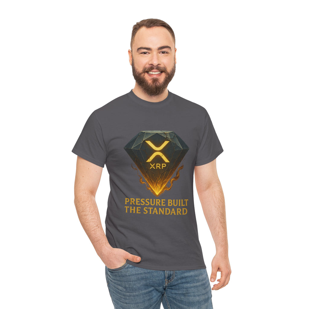 XRP Diamond Tee — "Pressure Built The Standard" Crypto Graphic T‑Shirt