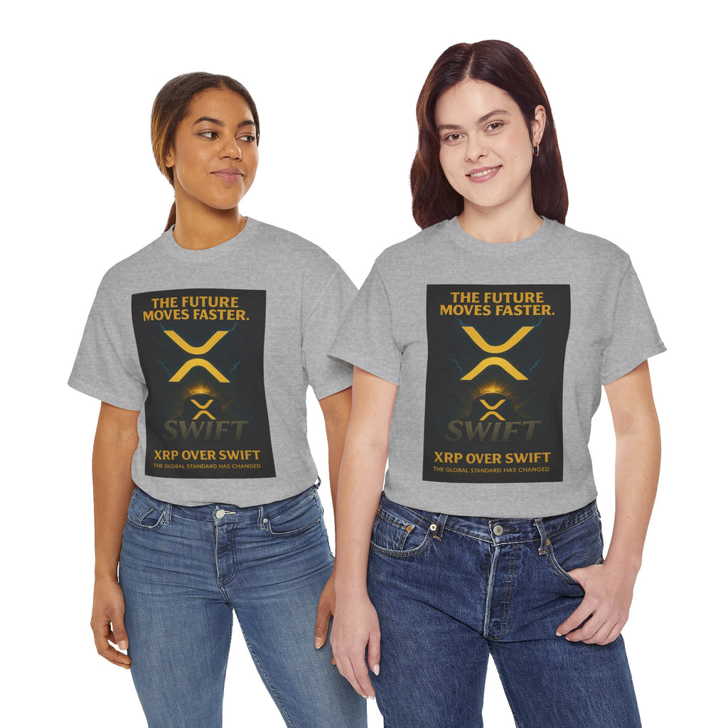 XRP Swift Crypto T-Shirt — “The Future Moves Faster” XRP Over Swift Tee