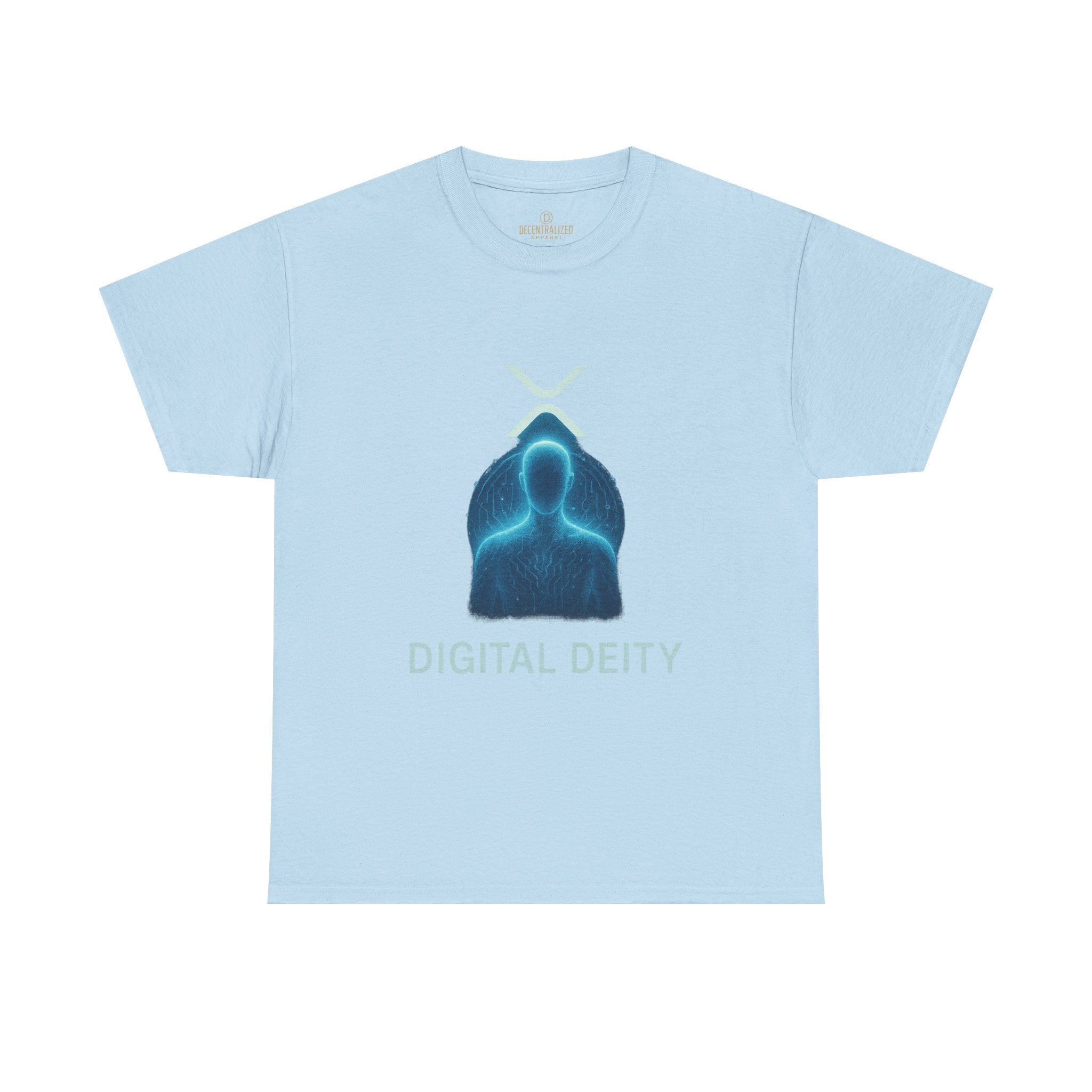 Digital Deity T‑Shirt — Futuristic Neon Tech Hoodie Tee