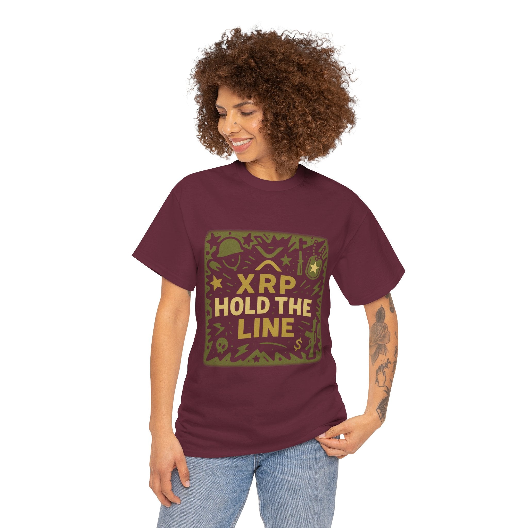 T-Shirt — XRP Hold The Line Crypto Graphic Tee