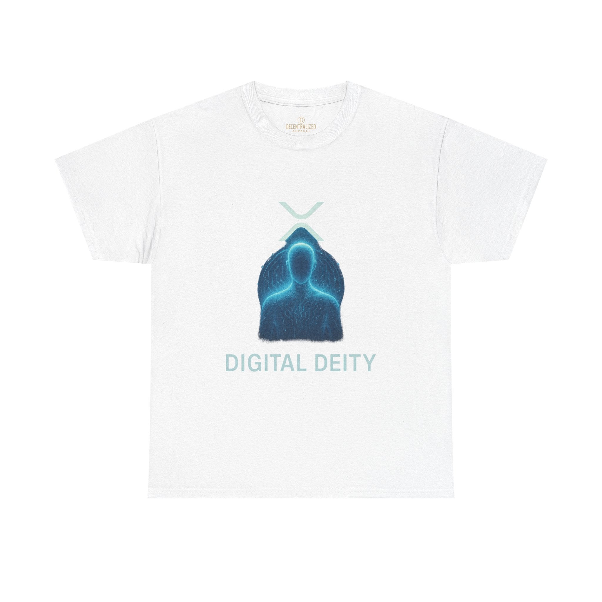 Digital Deity T‑Shirt — Futuristic Neon Tech Hoodie Tee