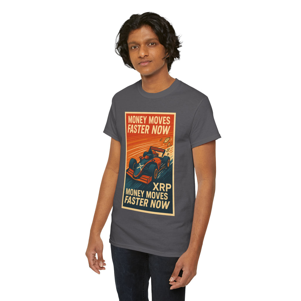 XRP 'Money Moves Faster Now' Racing Tee — Crypto Enthusiast T-Shirt