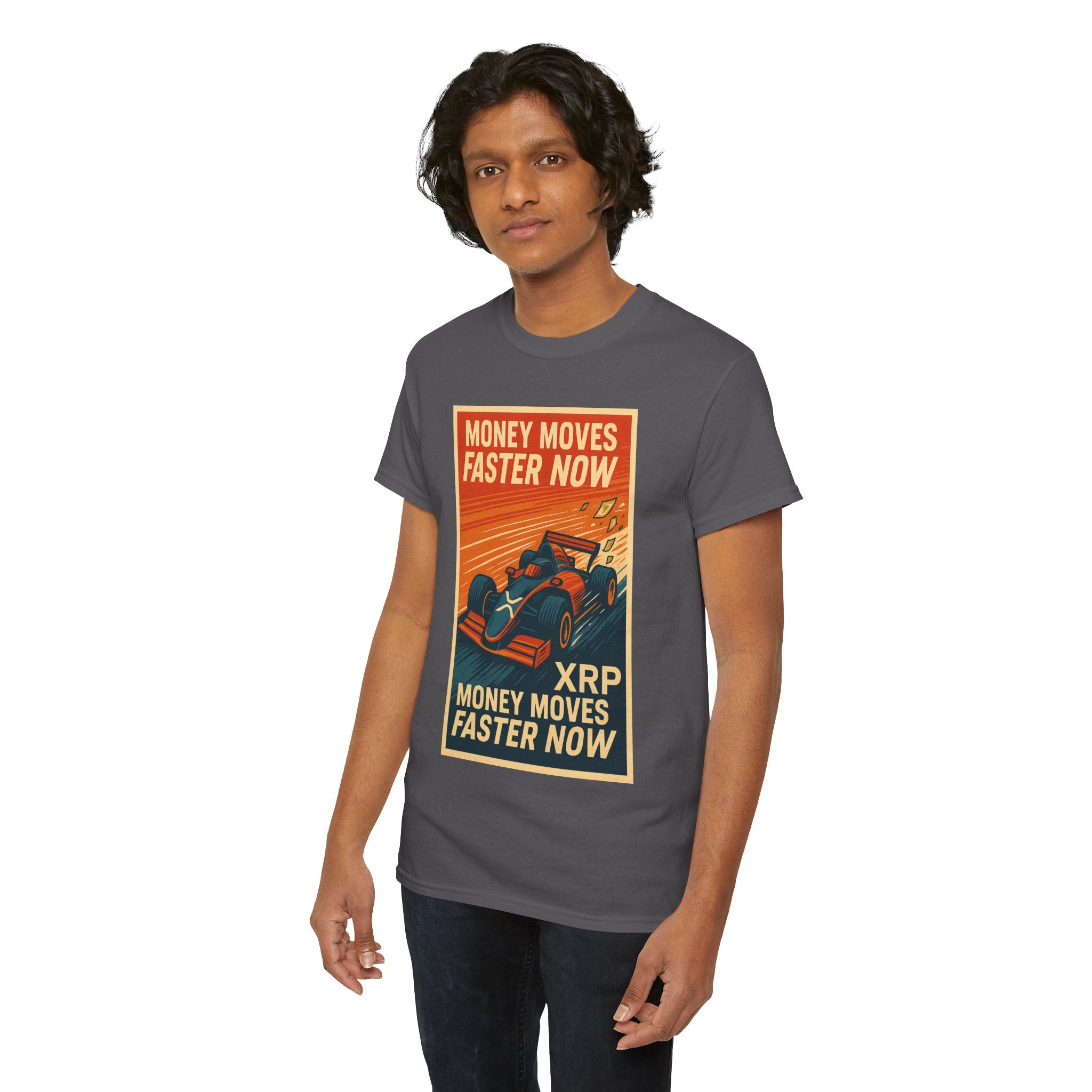 XRP 'Money Moves Faster Now' Racing Tee — Crypto Enthusiast T-Shirt