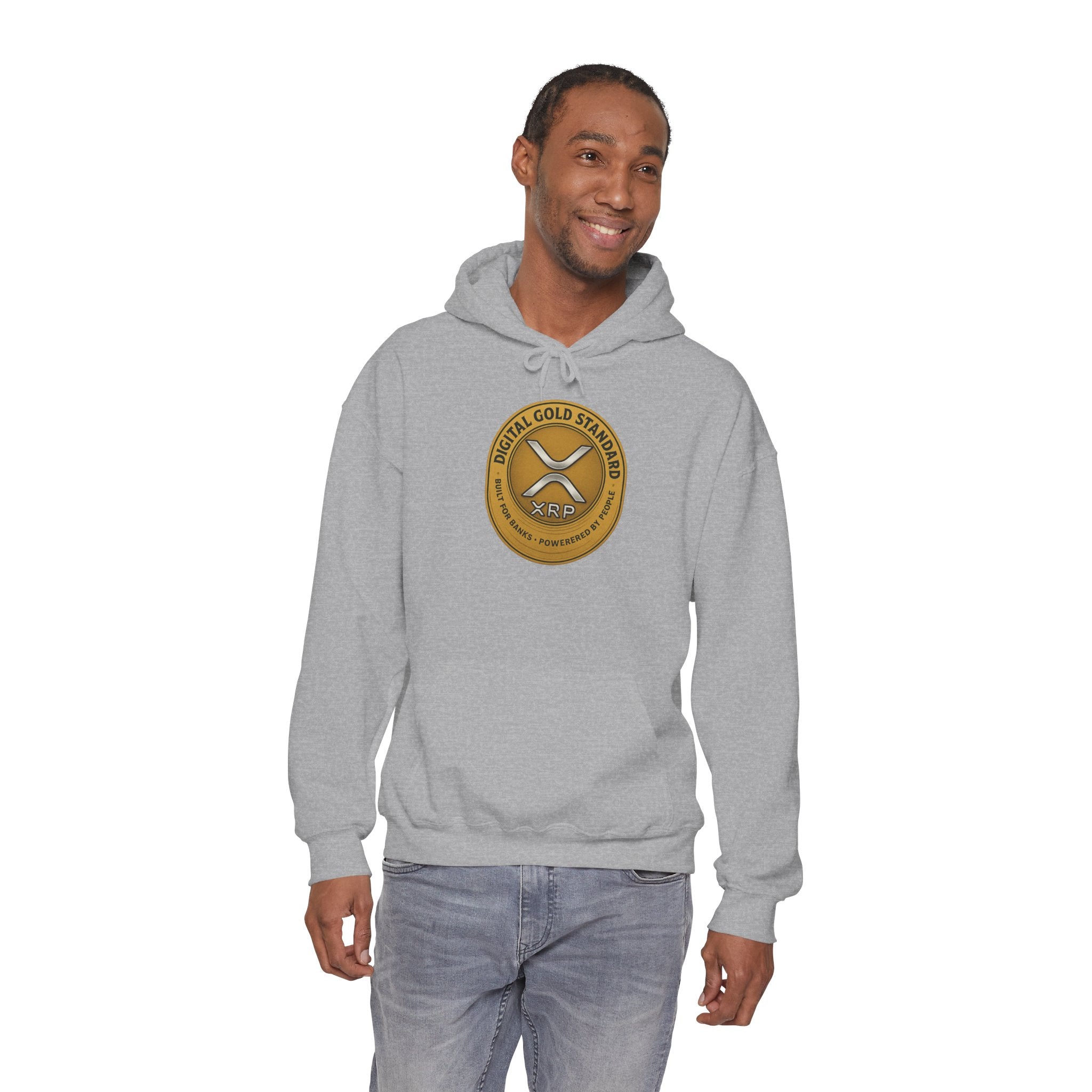 Crypto Coin Logo Hoodie — Digital Gold Standard XRP Emblem