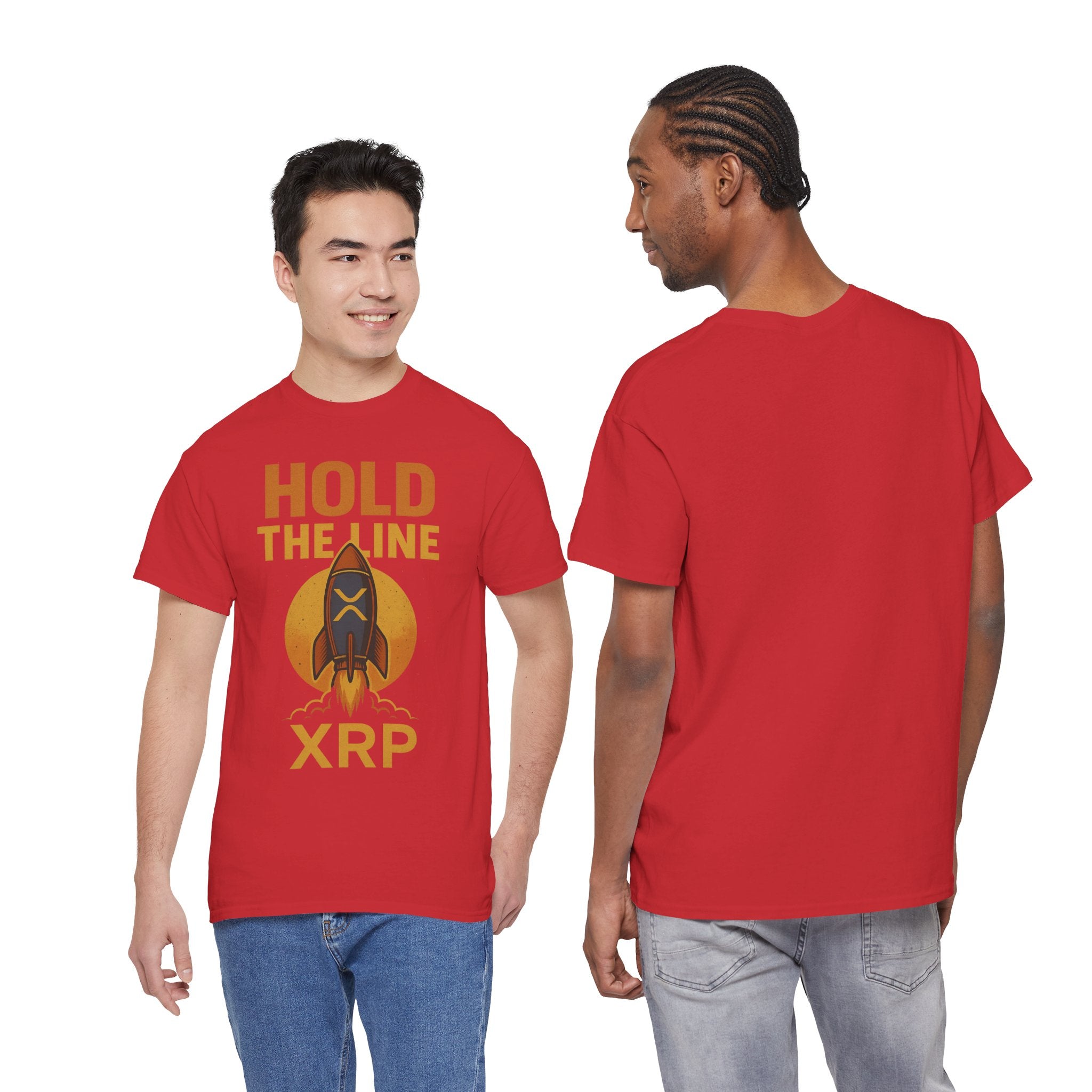 XRP Hold The Line Rocket Tee — Crypto Investor T‑Shirt