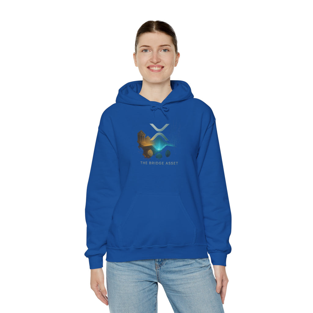 Bridge Asset Logo Hoodie — Minimal Crypto XRP Design