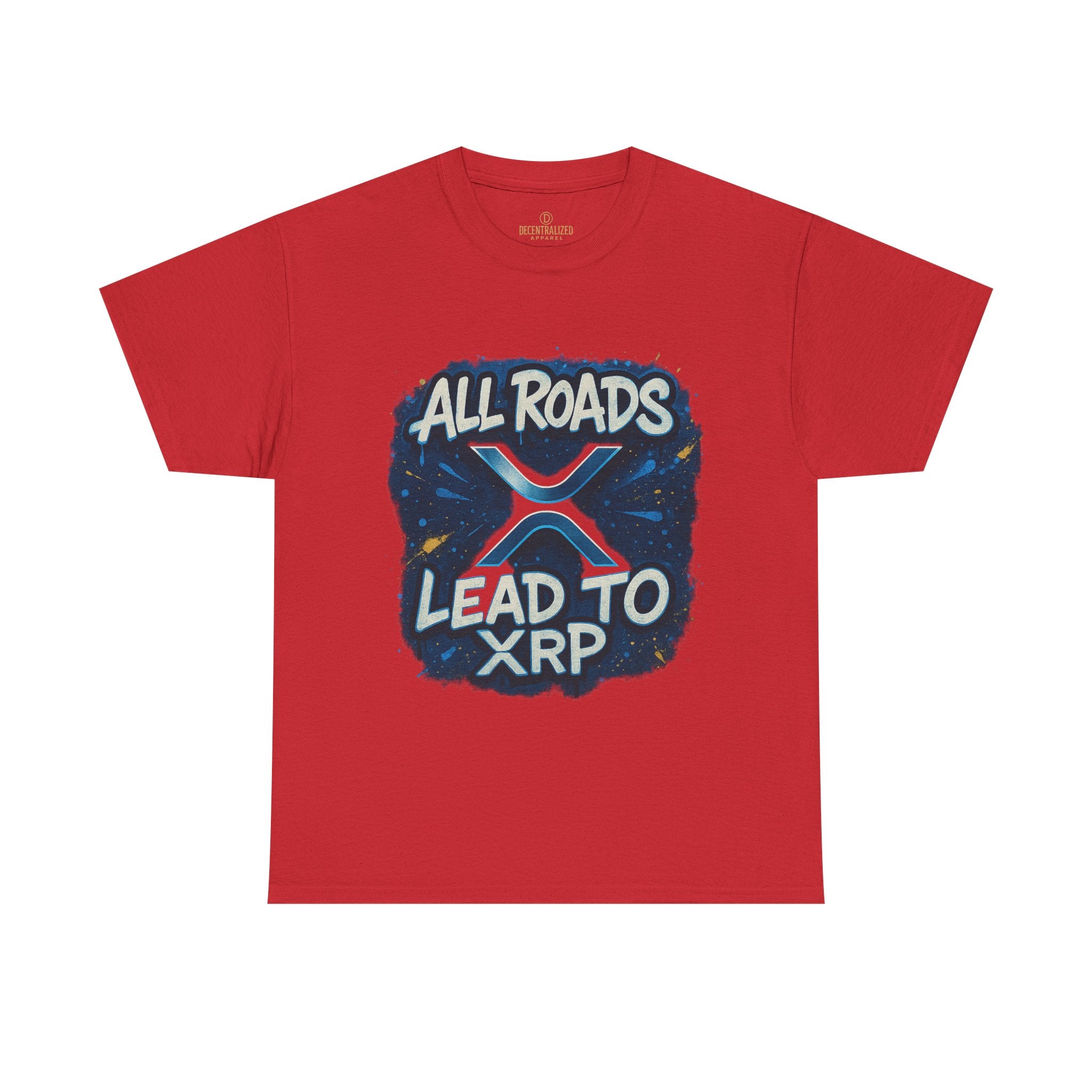 XRP Crypto T-Shirt — "All Roads Lead to XRP" Graphic Tee