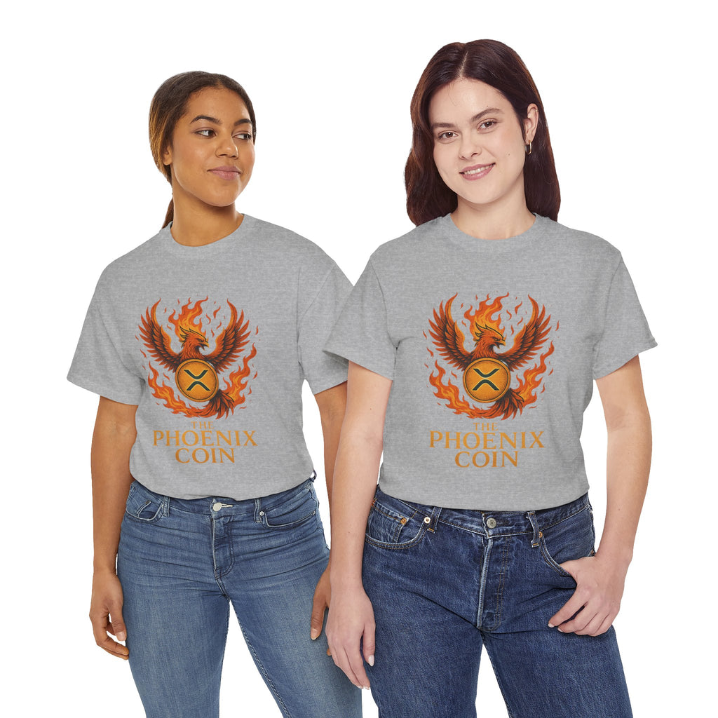Phoenix Coin T‑Shirt — Fiery Phoenix Crypto Logo Tee