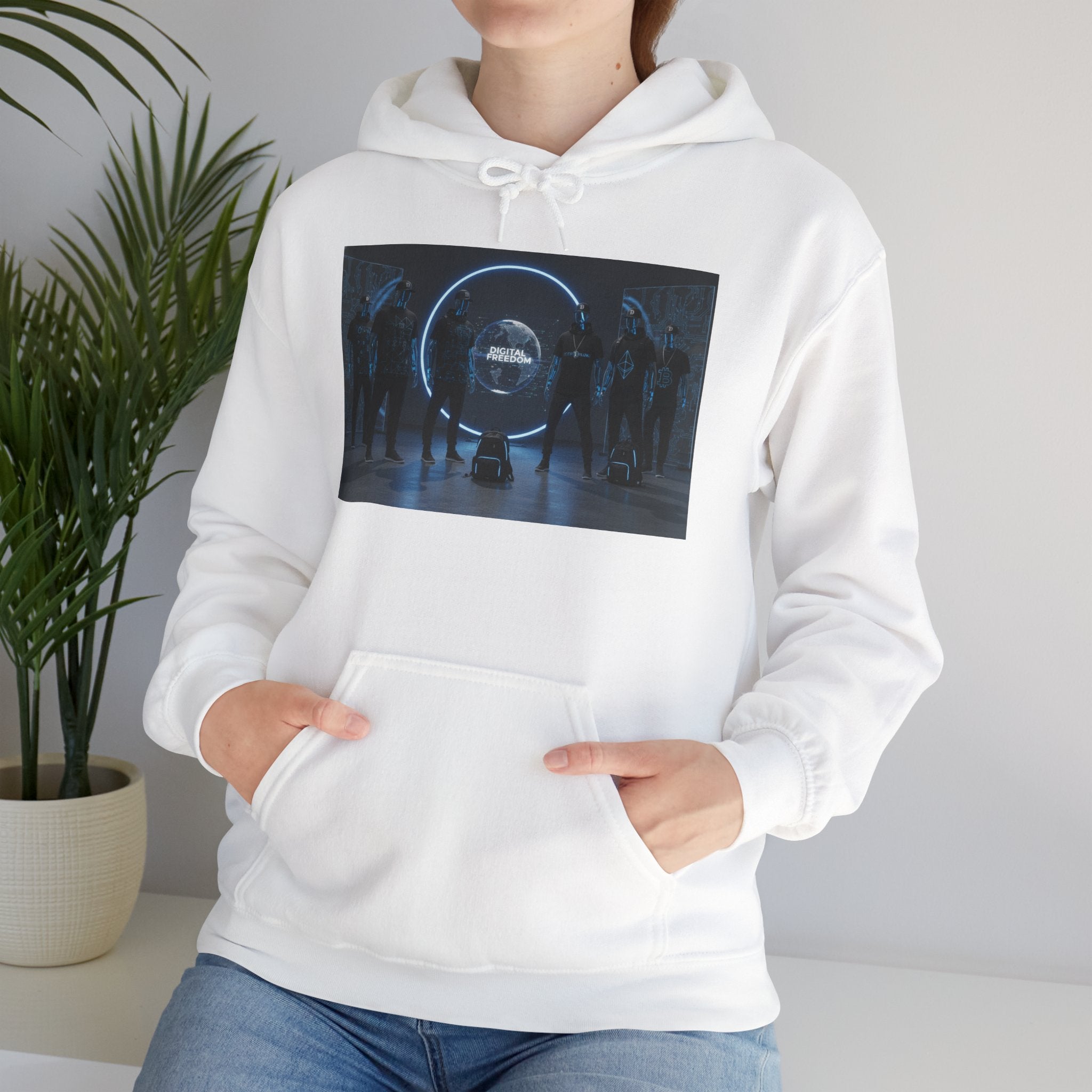 Futuristic Neon Portal Hoodie – Cyberpunk Sci‑Fi Crew Graphic Sweatshirt
