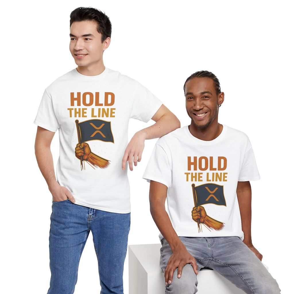 Hold The Line Tee — Bold Flag Graphic Cryptocurrency XRP Shirt