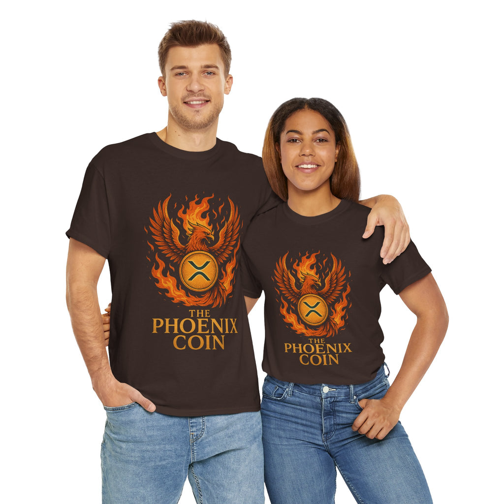 Phoenix Coin T‑Shirt — Fiery Phoenix Crypto Logo Tee