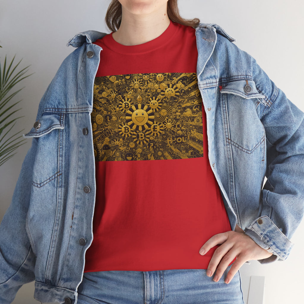 Sunflower Burst T‑Shirt — Golden Sunflower Pattern Tee