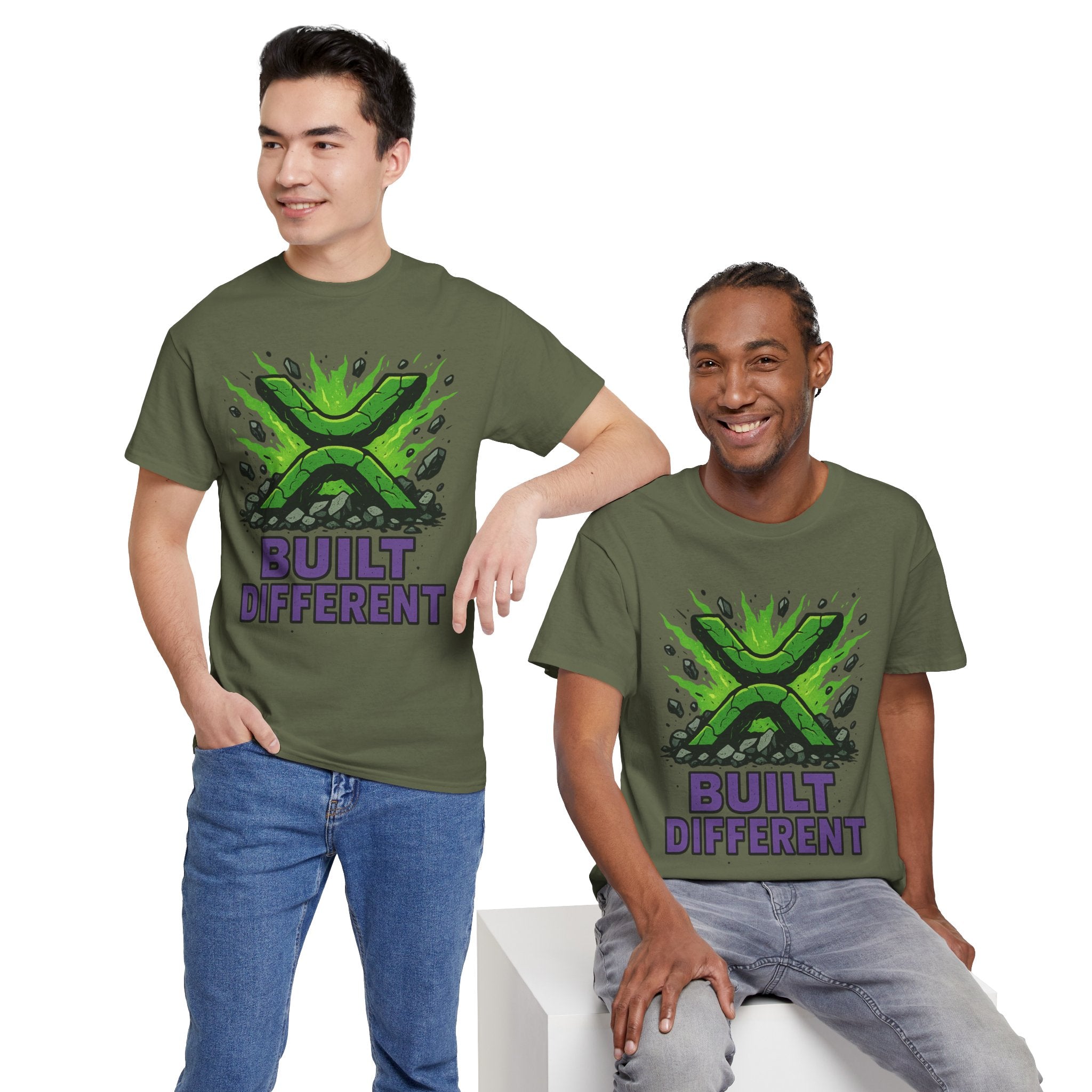 Built Different T-Shirt — Green Gamer Logo Tee