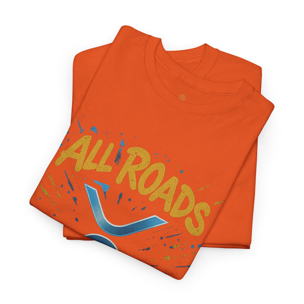 XRP Crypto Tee — "All Roads Lead to XRP" Casual Cryptocurrency Shirt
