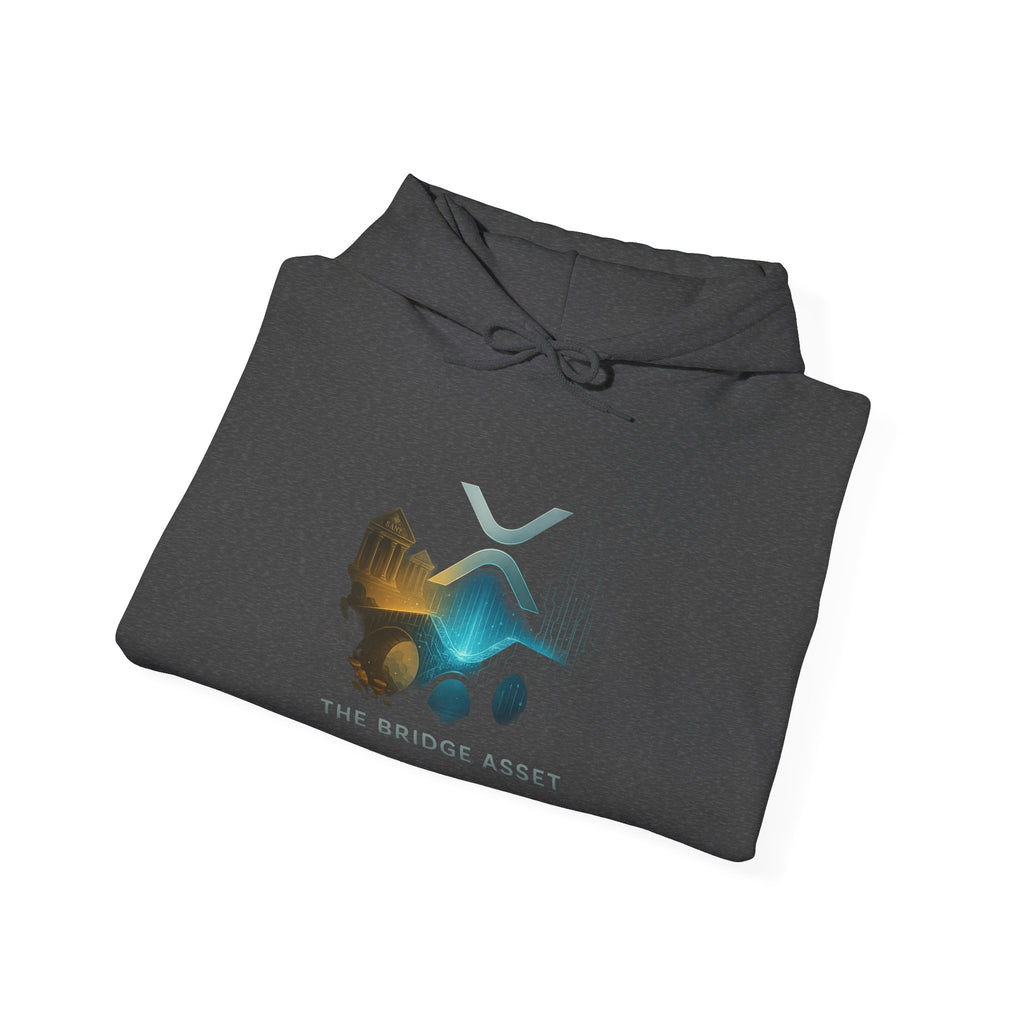 Bridge Asset Logo Hoodie — Minimal Crypto XRP Design