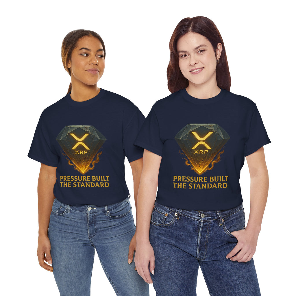 XRP Diamond Tee — "Pressure Built The Standard" Crypto Graphic T‑Shirt