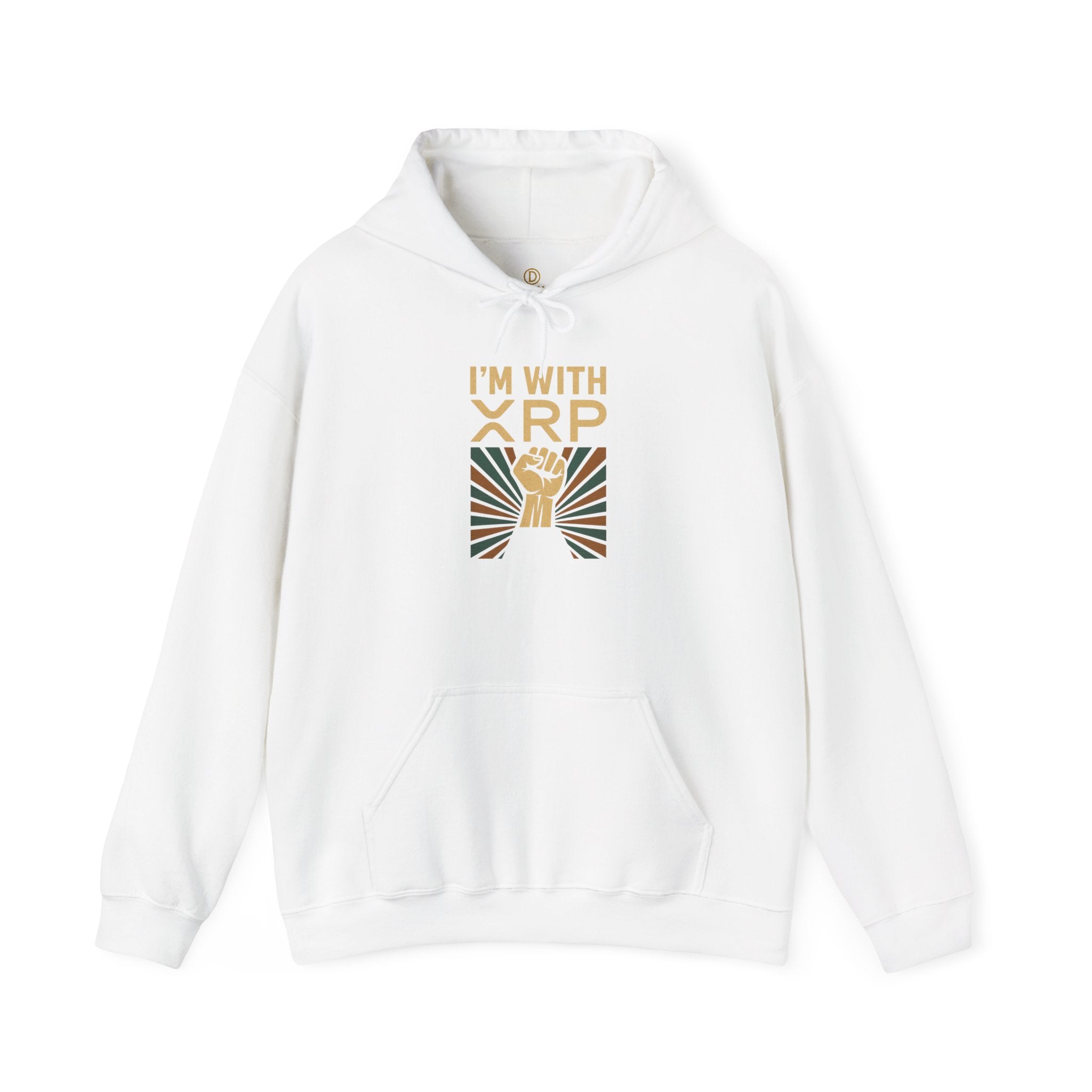 Hoodie — "I'm With XRP" Retro Crypto Graphic Hoodie
