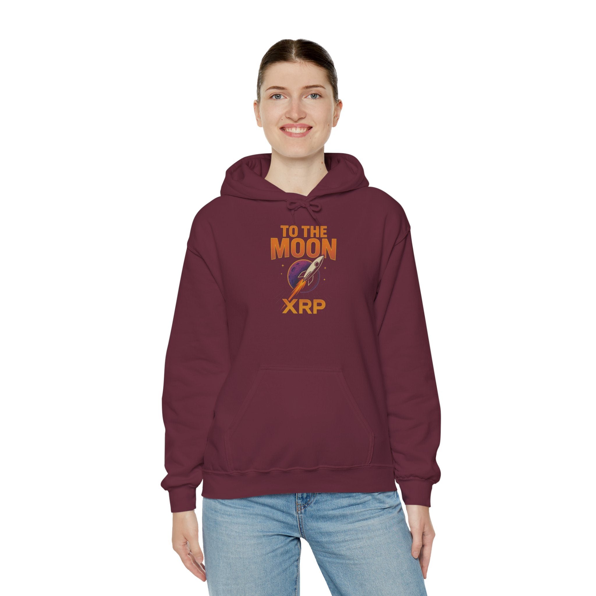 XRP To The Moon Hoodie — Crypto Investor Graphic Sweatshirt