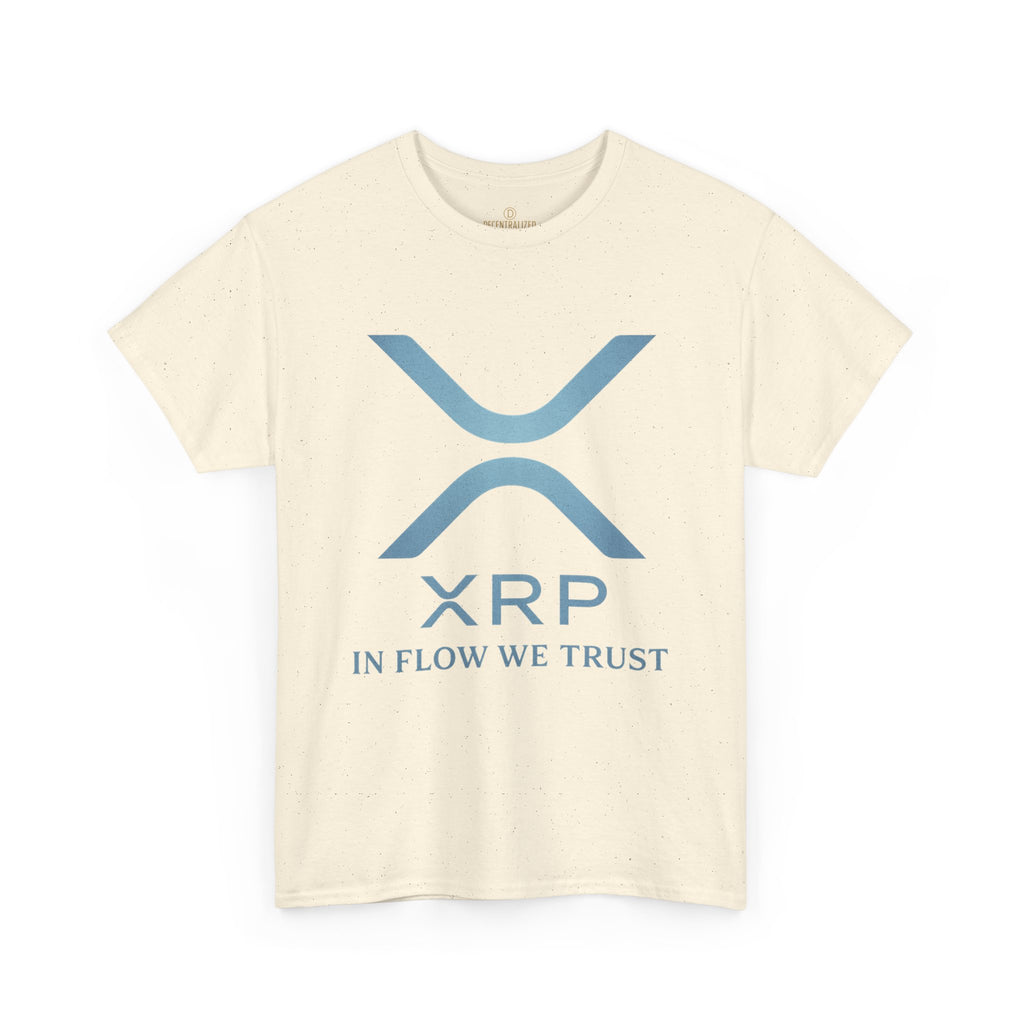 XRP Crypto Tee — "In Flow We Trust" Ripple Logo T-Shirt