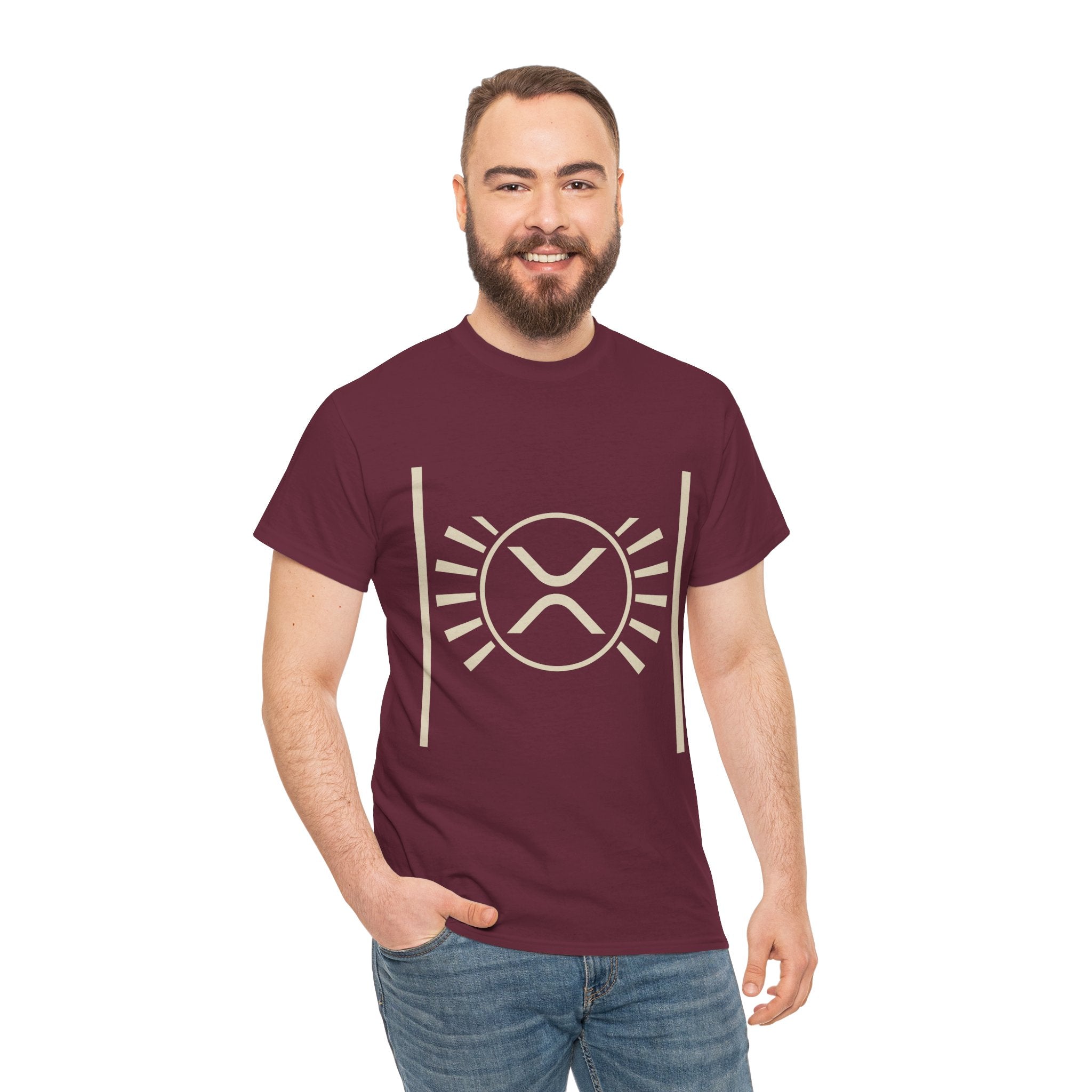XRP Sun Logo T‑Shirt — Minimal Crypto Ripple Tee