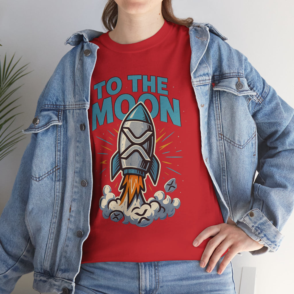 To The Moon Rocket T-Shirt — Space Graphic Tee for Crypto & Space Enthusiasts