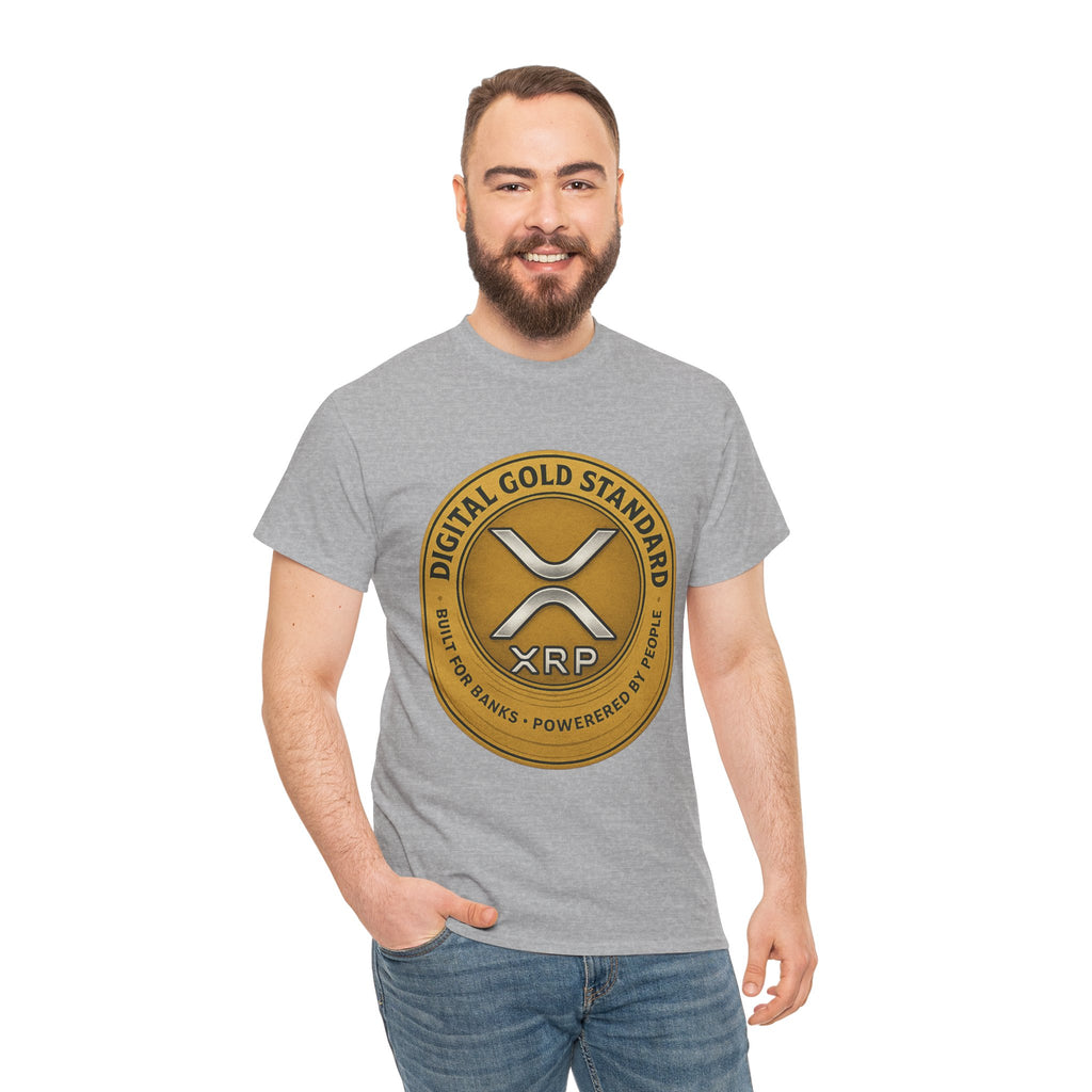 XRP Digital Gold Tee – Cryptocurrency Logo Shirt